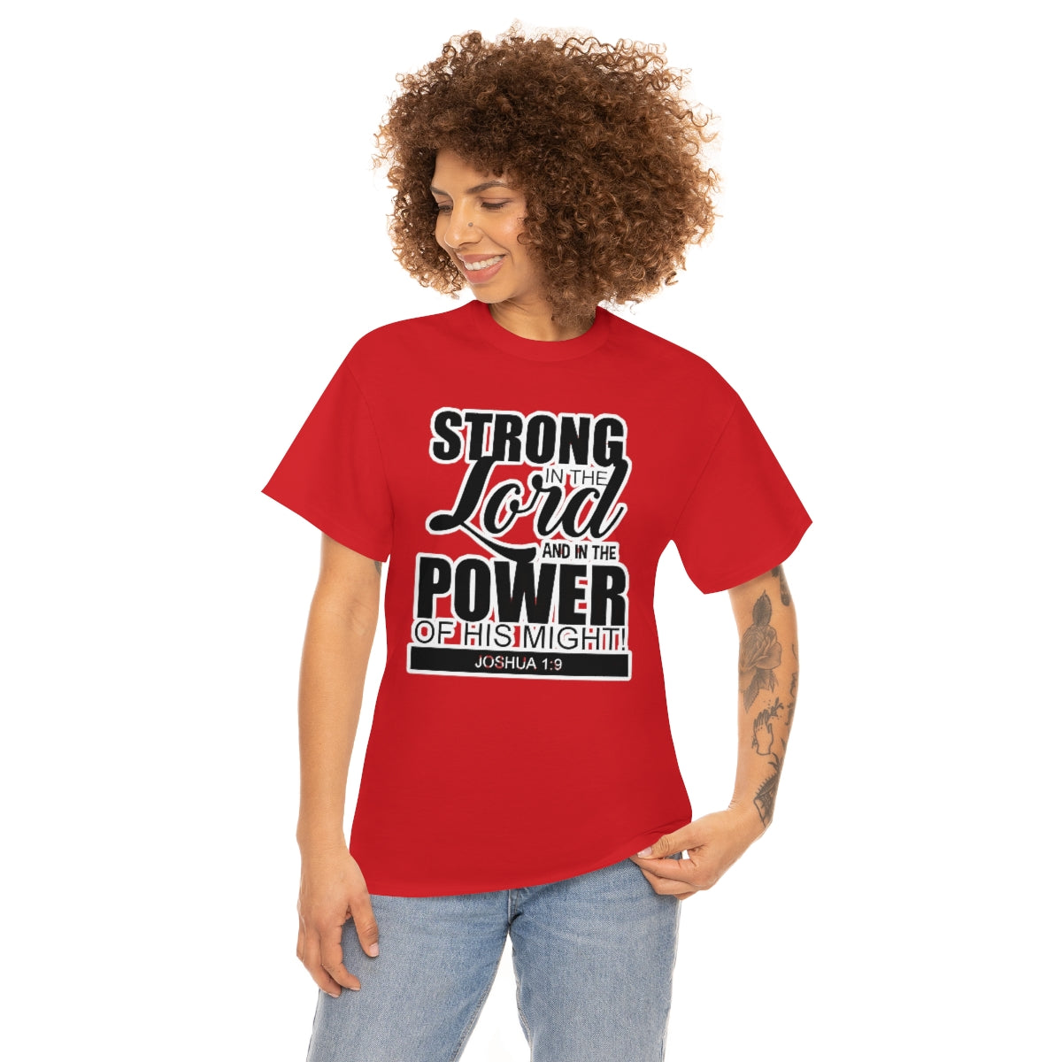 Strong In The Lord Design (Dark)- Unisex T-Shirt