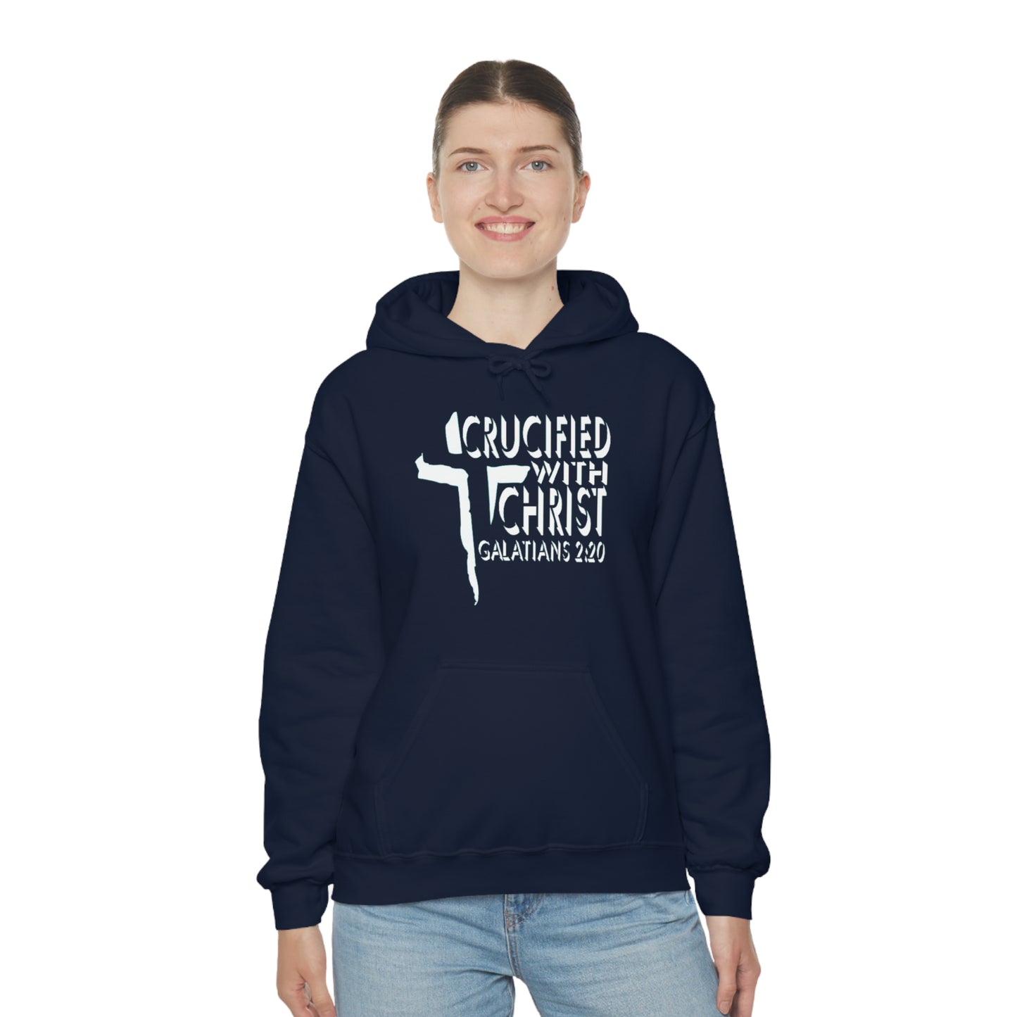 Crucified With Christ Design (White)- Unisex Hoodie