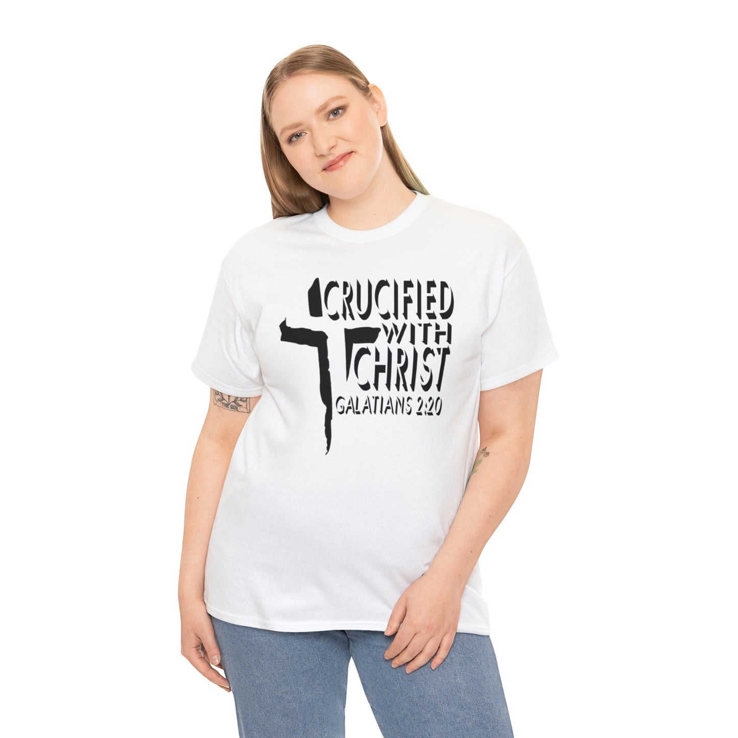 Crucified With Christ Design (Black)- Unisex T-Shirt