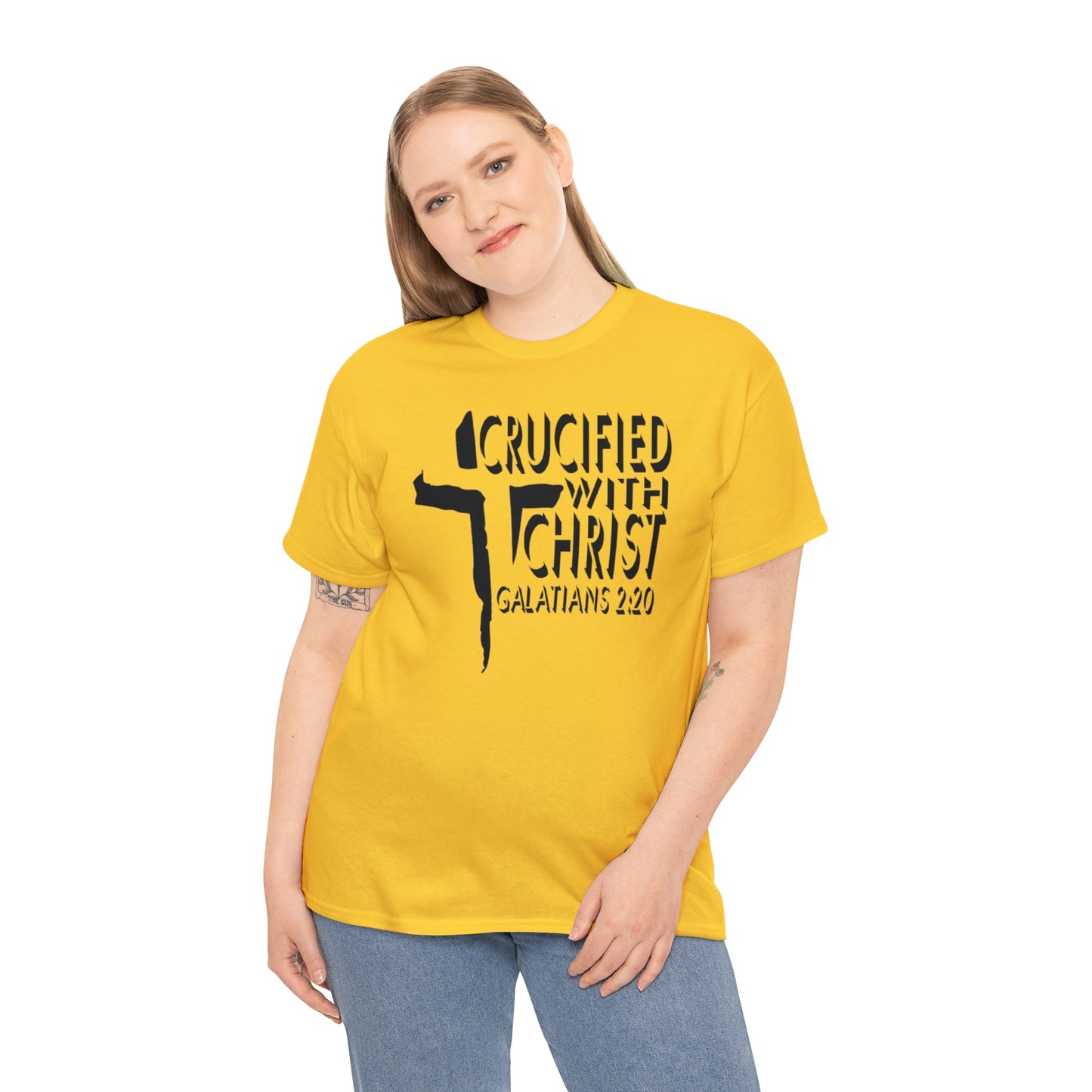 Crucified With Christ Design (Black)- Unisex T-Shirt