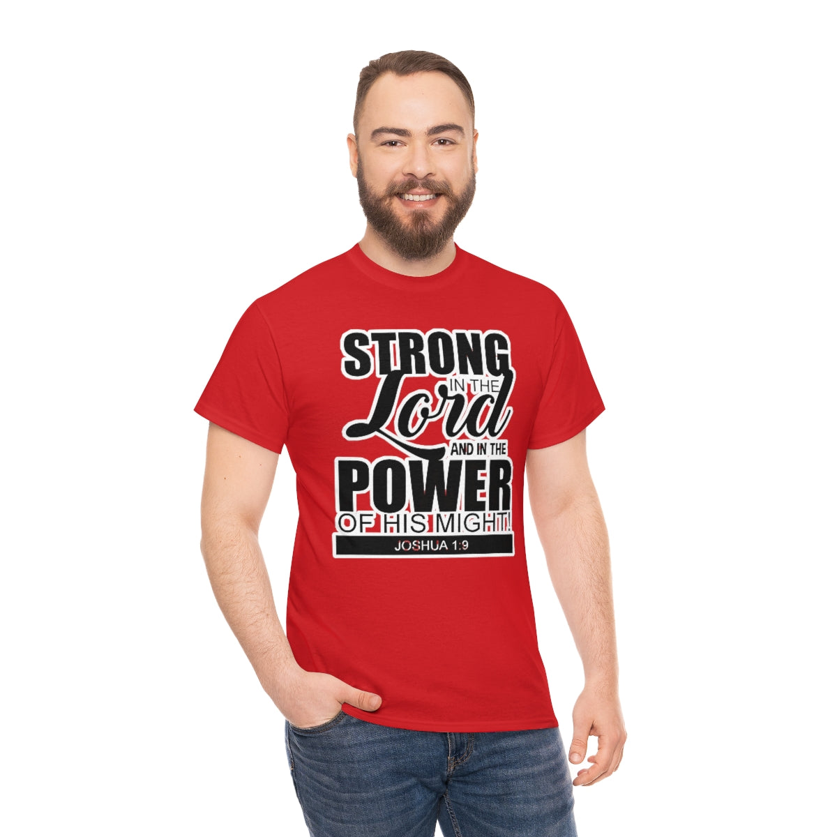 Strong In The Lord Design (Dark)- Unisex T-Shirt