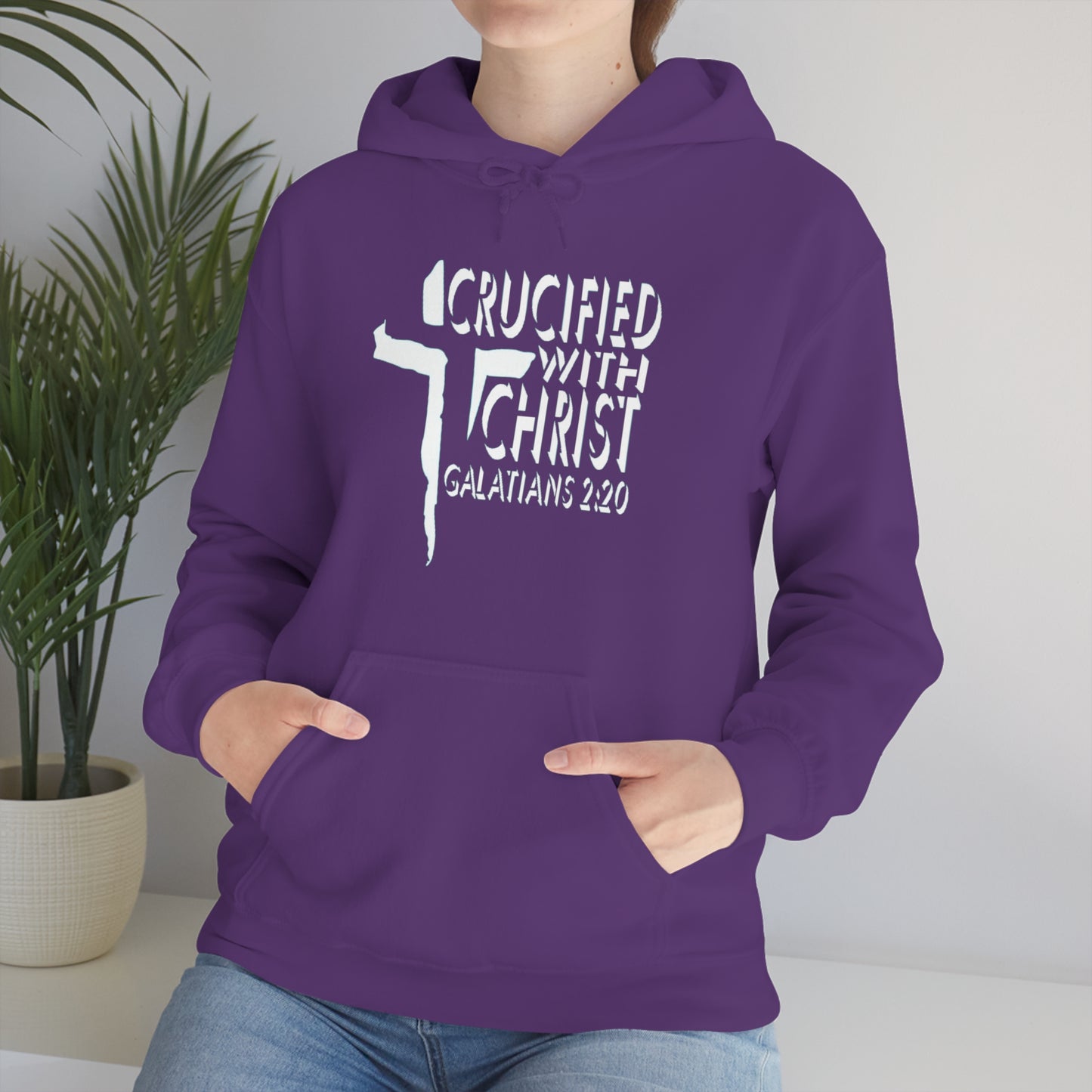 Crucified With Christ Design (White)- Unisex Hoodie