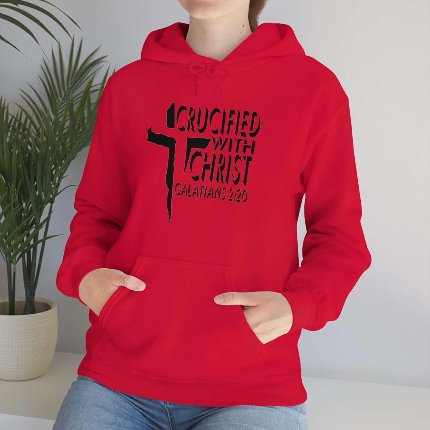 Crucified With Christ Design (Black)- Unisex Hoodie