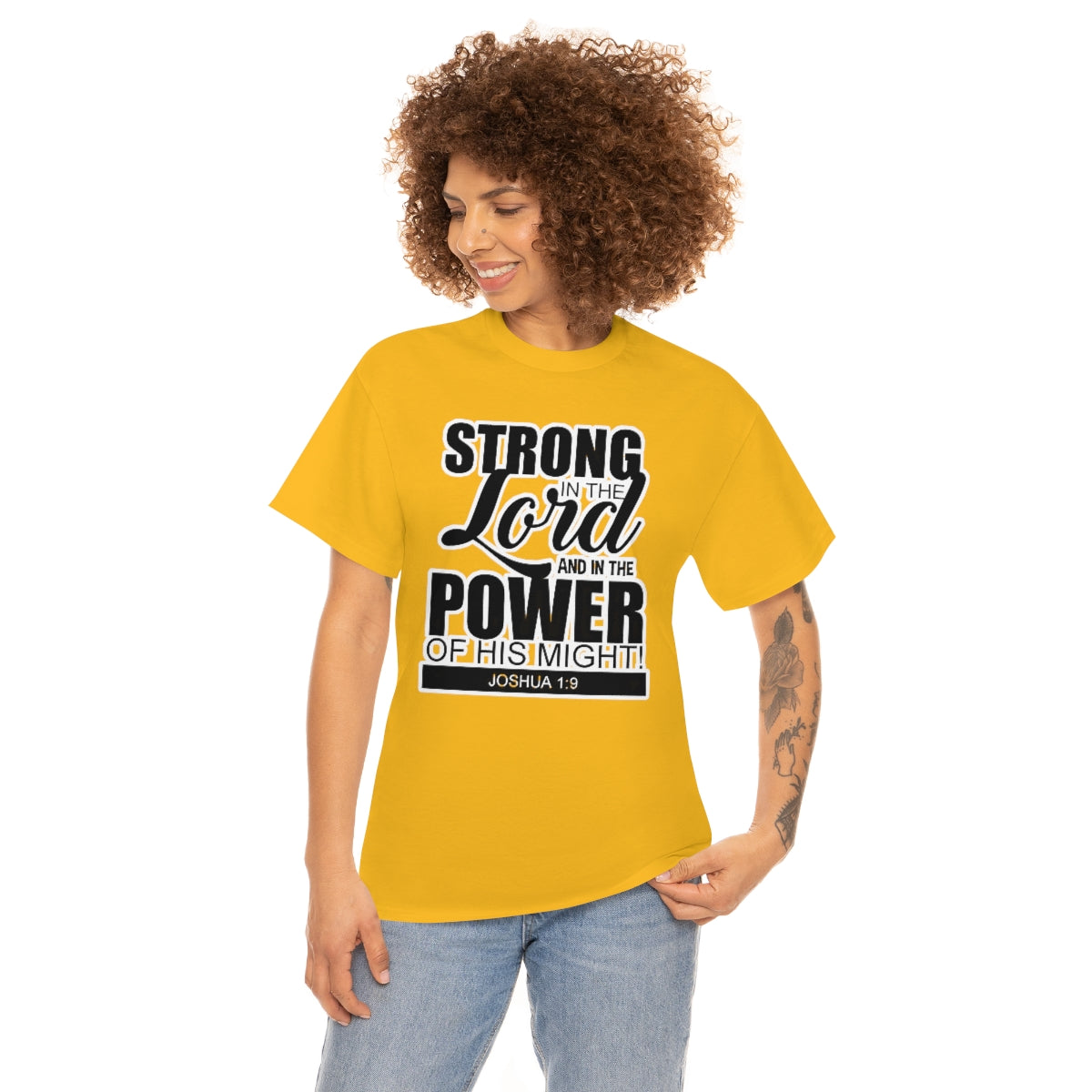 Strong In The Lord Design (Dark)- Unisex T-Shirt