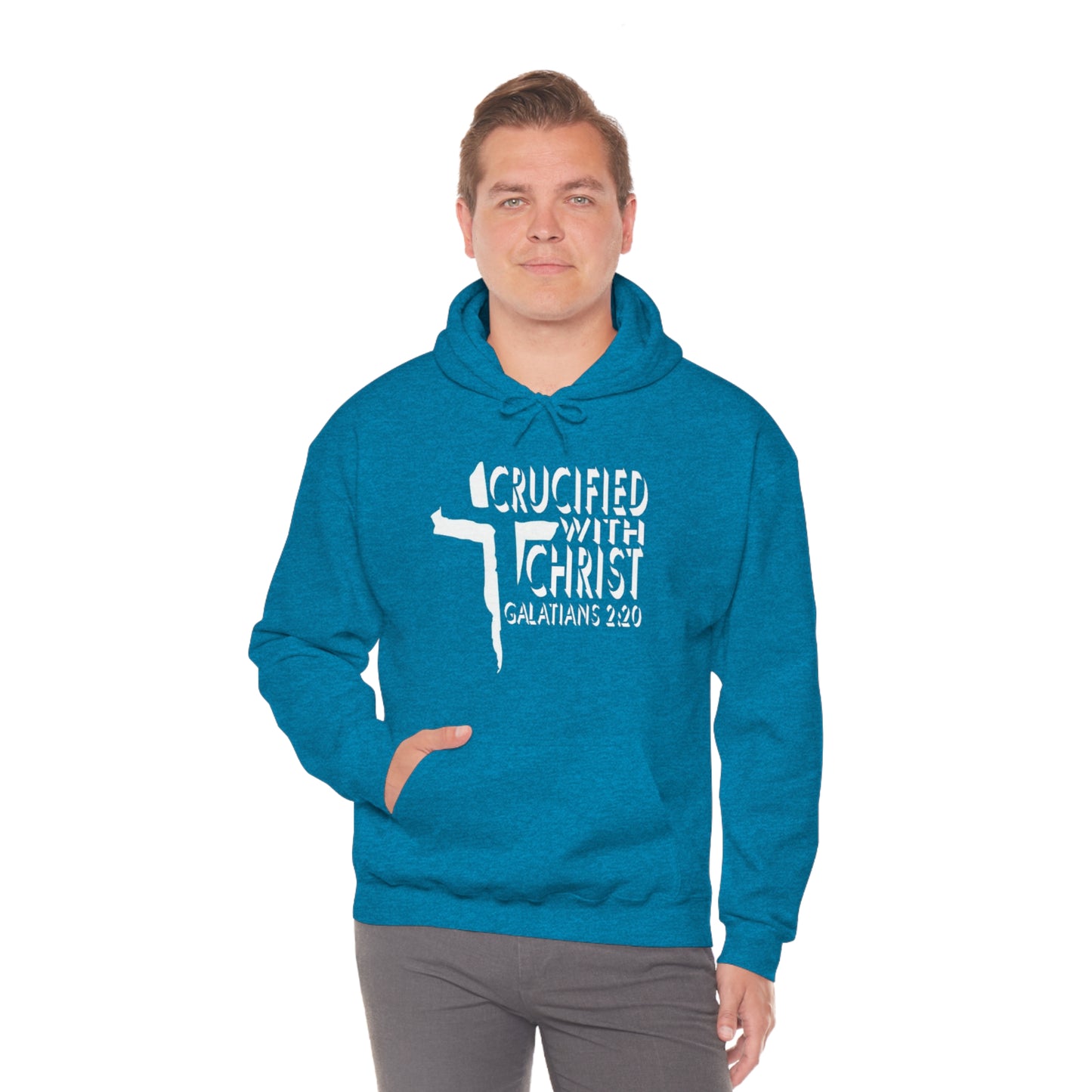 Crucified With Christ Design (White)- Unisex Hoodie