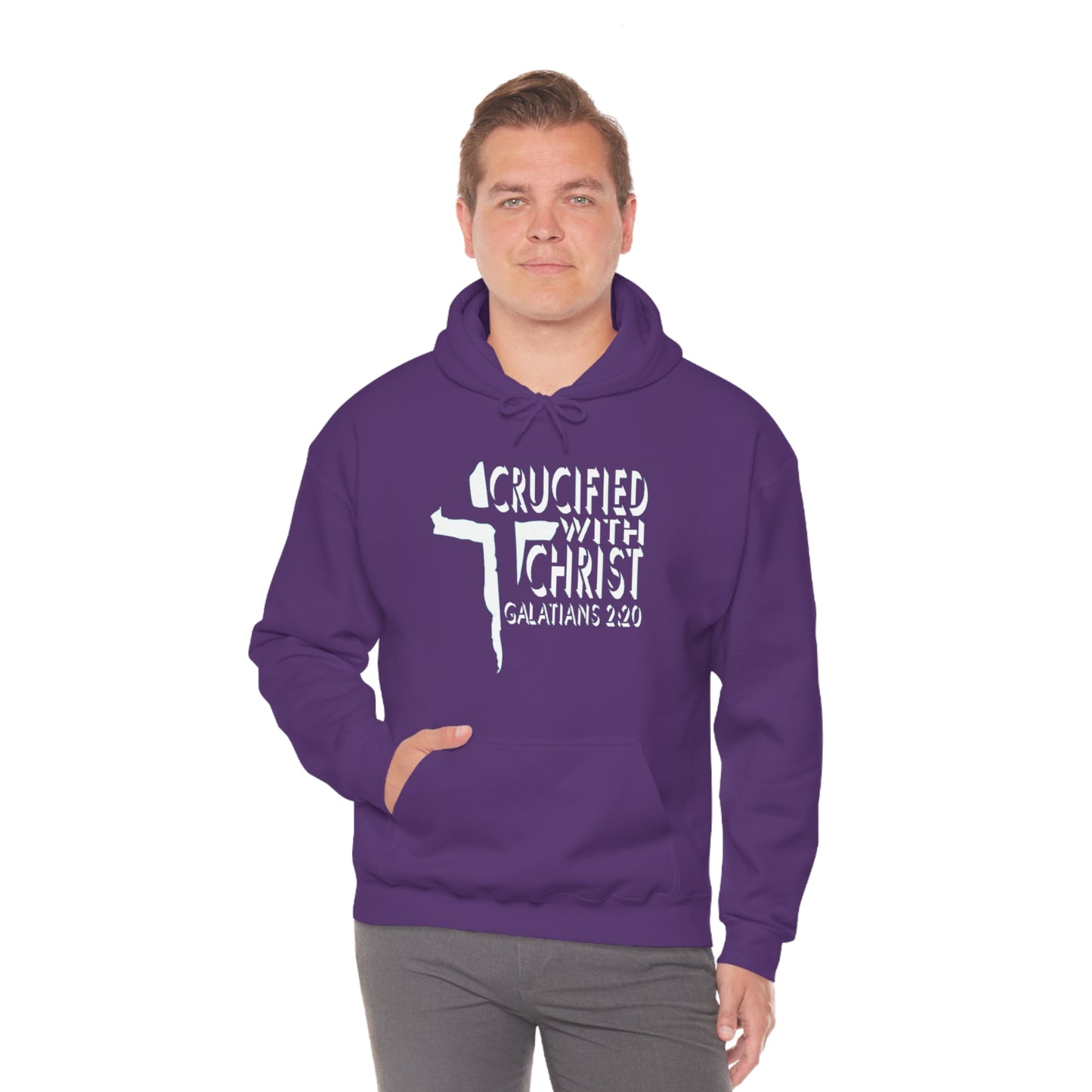 Crucified With Christ Design (White)- Unisex Hoodie