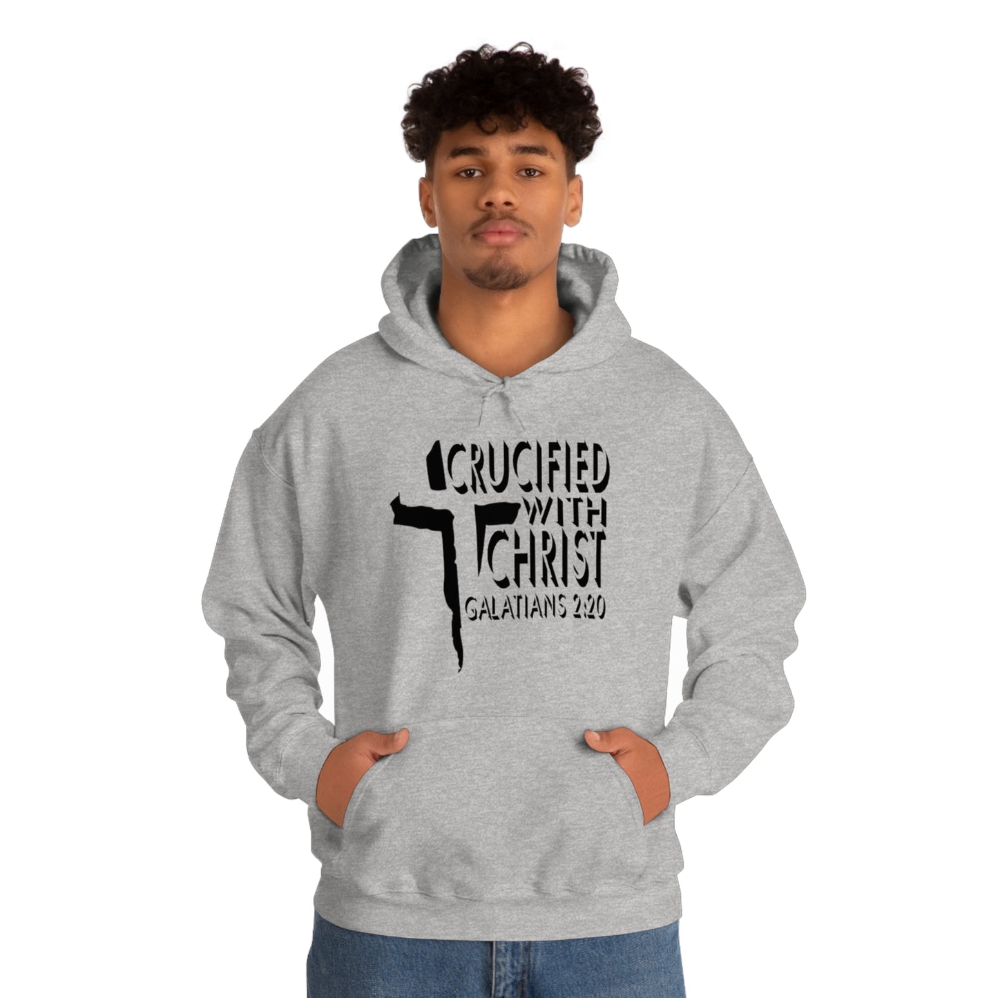 Crucified With Christ Design (Black)- Unisex Hoodie