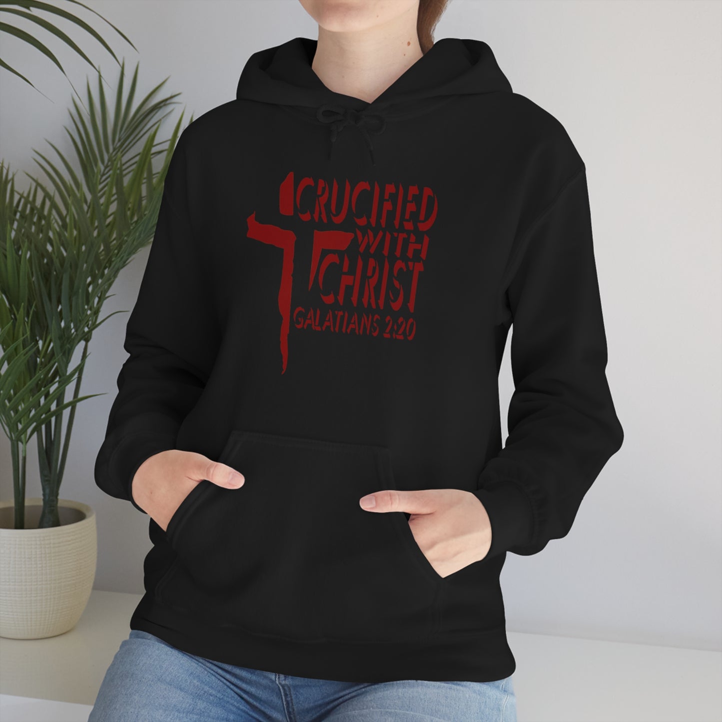 Crucified With Christ Design (Red)- Unisex Hoodie