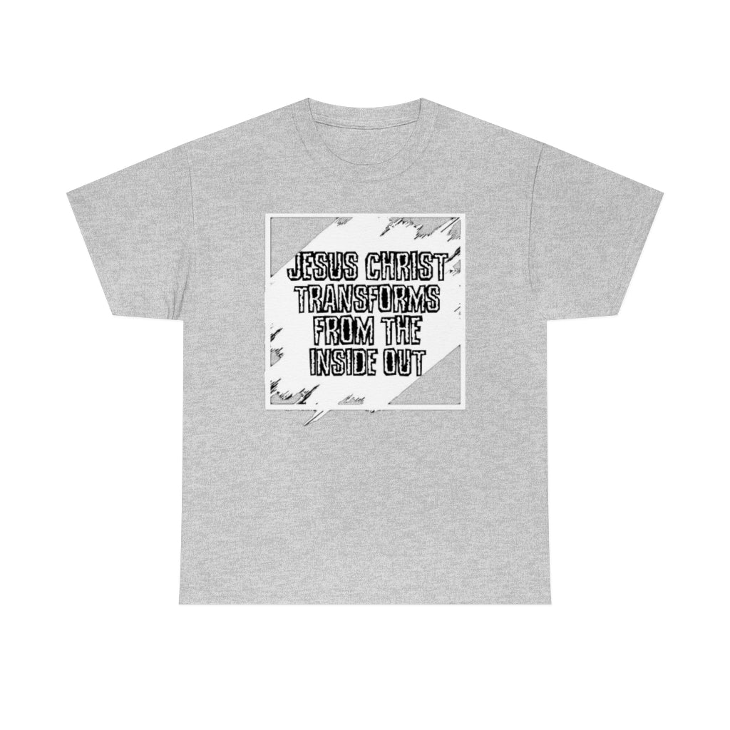 Jesus Christ Transforms Design (White) - Unisex T-Shirt