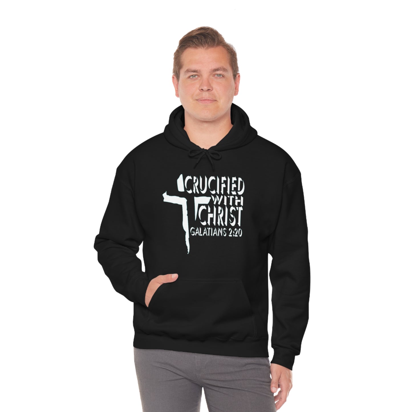 Crucified With Christ Design (White)- Unisex Hoodie