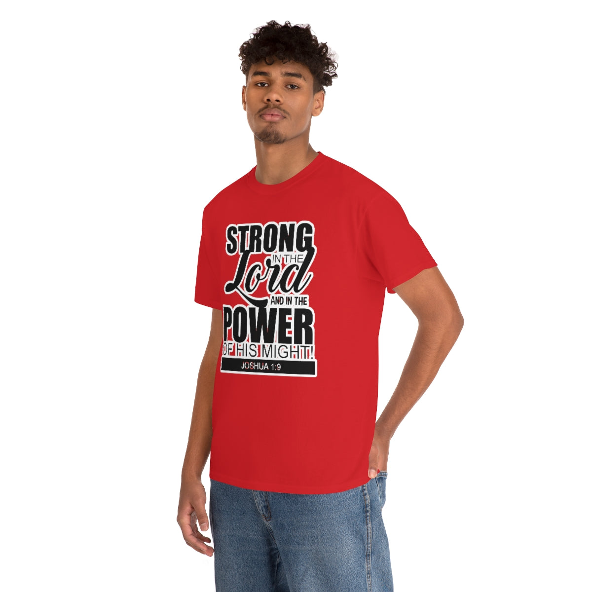 Strong In The Lord Design (Dark)- Unisex T-Shirt