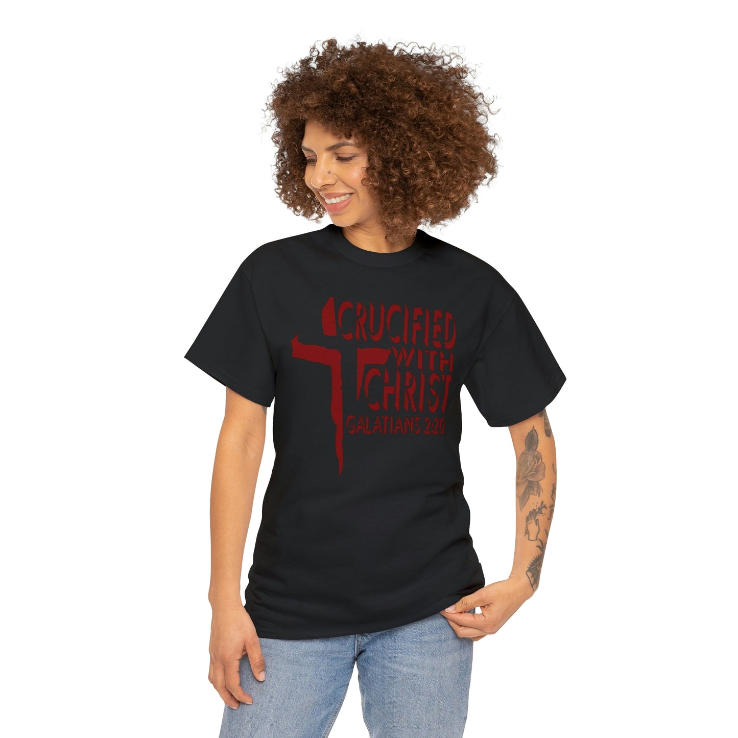 Crucified With Christ Design (Red)- Unisex T-Shirt