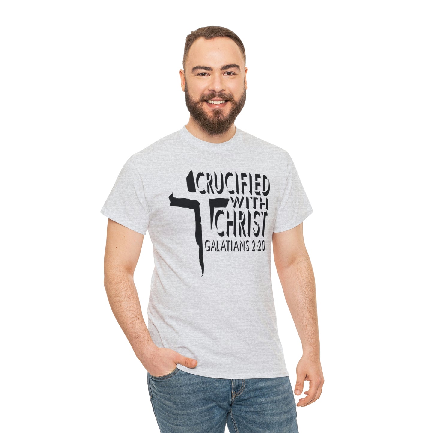 Crucified With Christ Design (Black)- Unisex T-Shirt