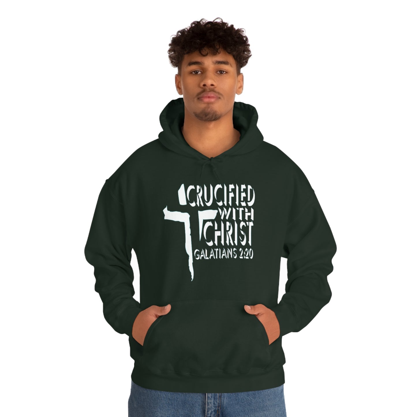 Crucified With Christ Design (White)- Unisex Hoodie