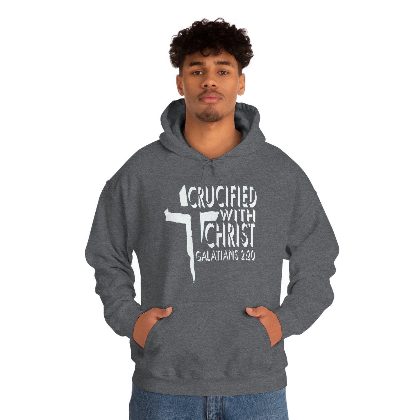 Crucified With Christ Design (White)- Unisex Hoodie