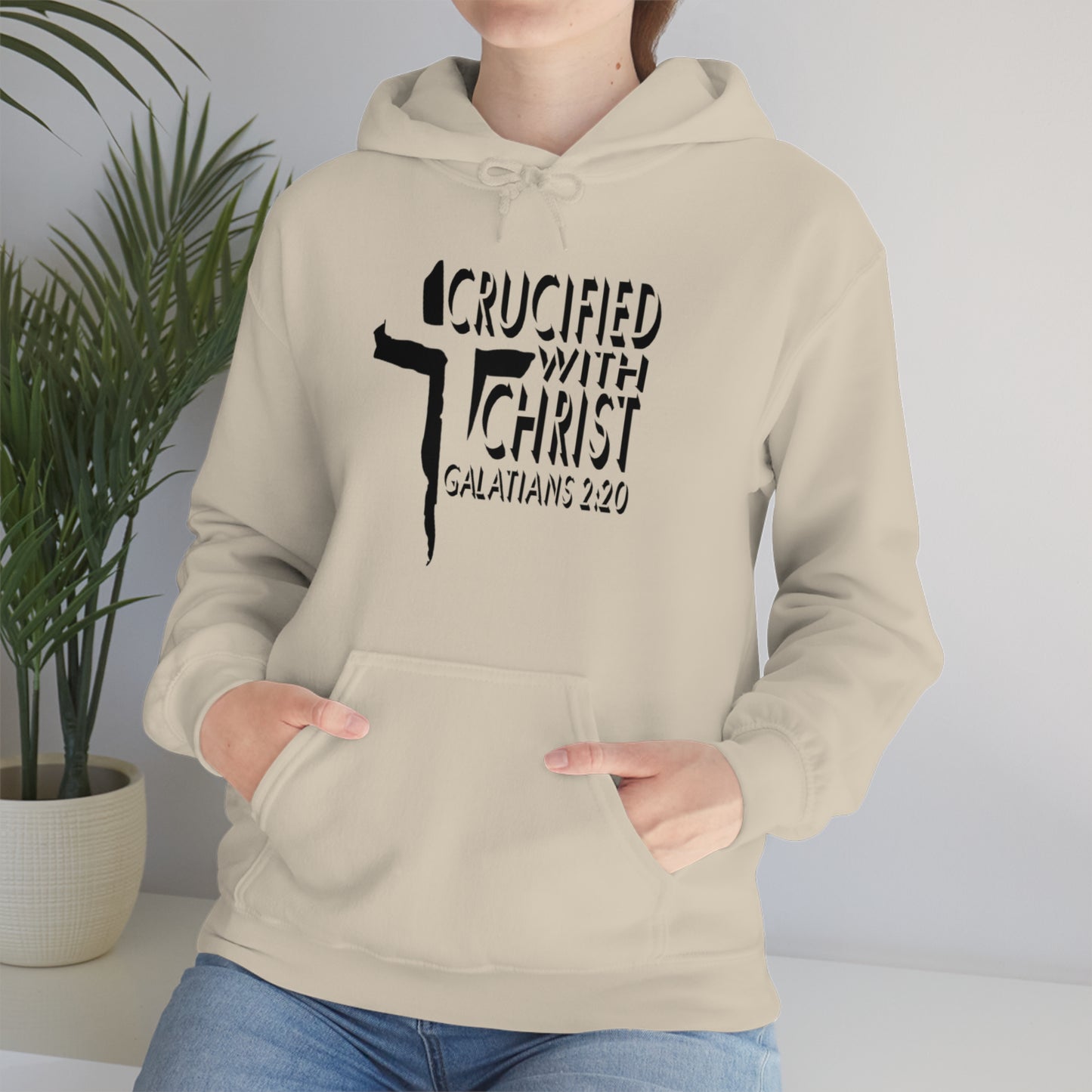 Crucified With Christ Design (Black)- Unisex Hoodie