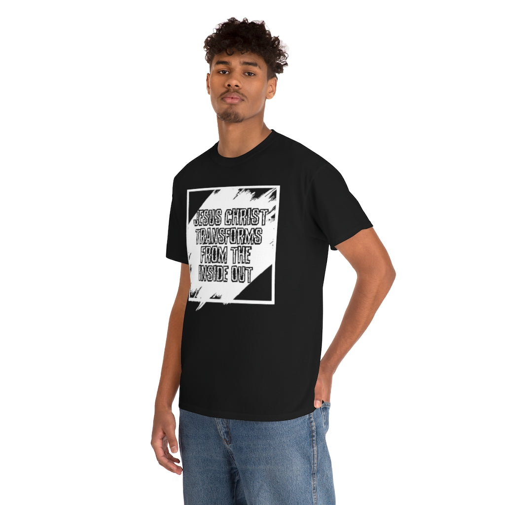 Jesus Christ Transforms Design (White) - Unisex T-Shirt