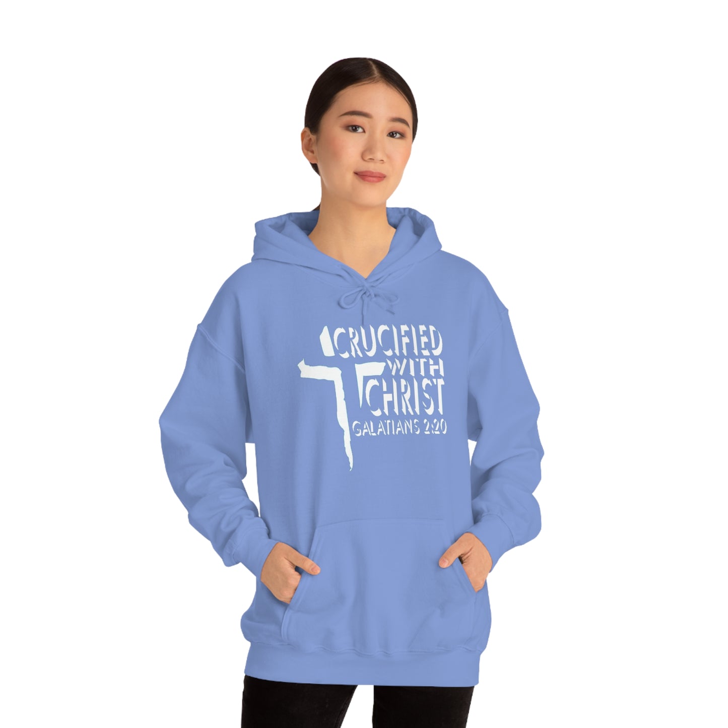 Crucified With Christ Design (White)- Unisex Hoodie