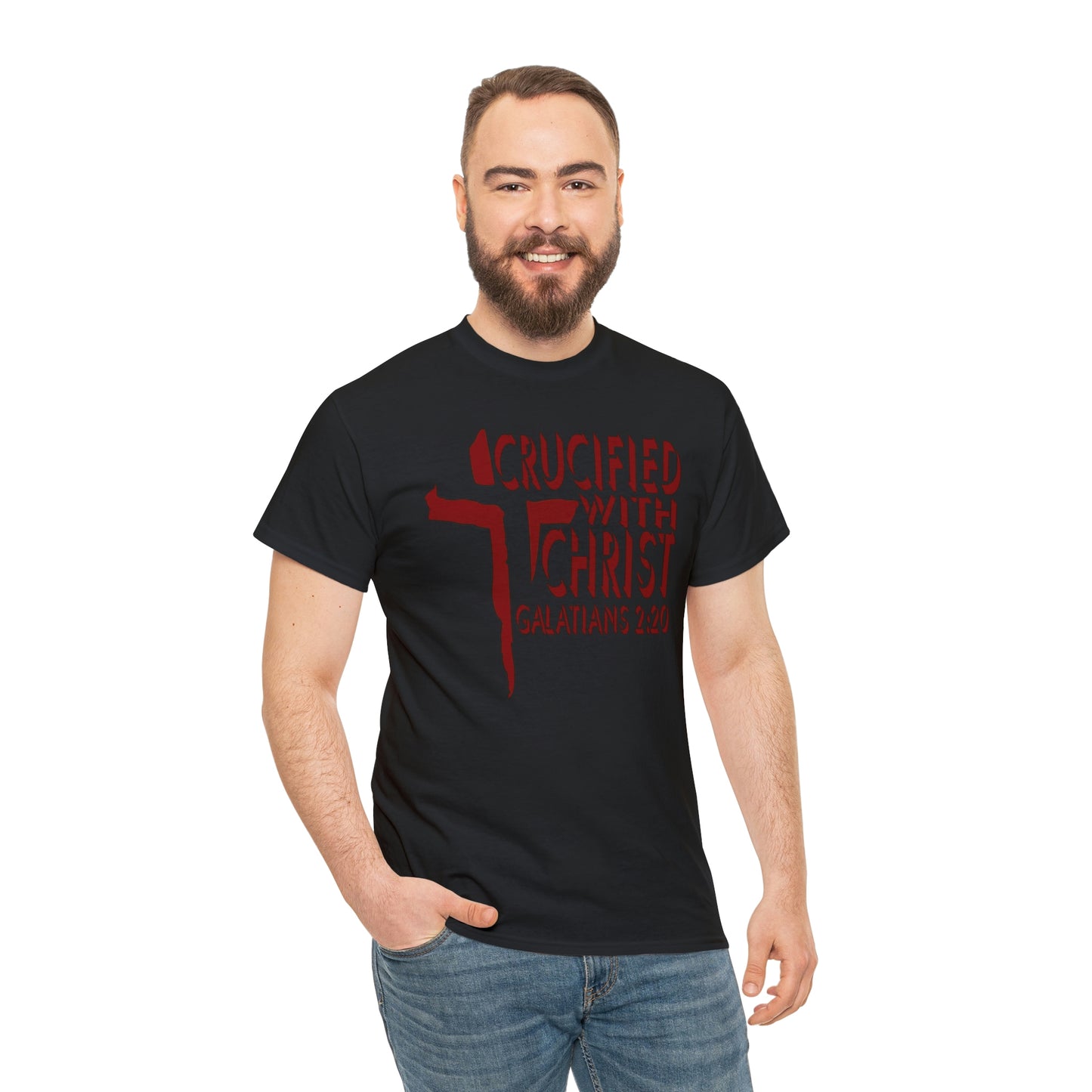 Crucified With Christ Design (Red)- Unisex T-Shirt