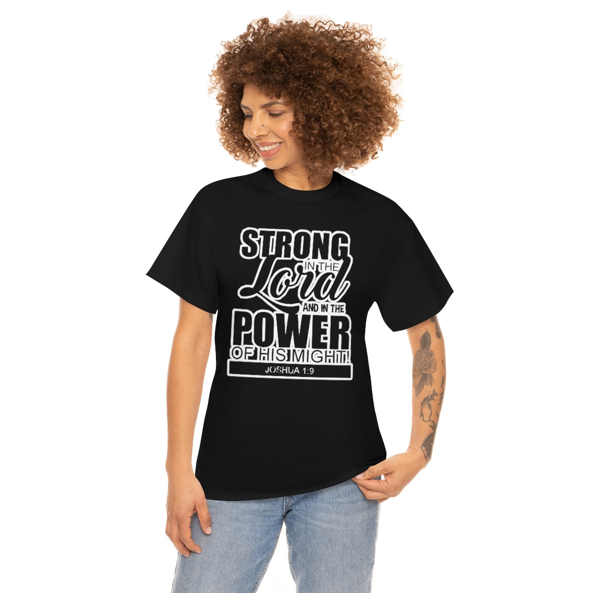 Strong In The Lord Design (Dark)- Unisex T-Shirt