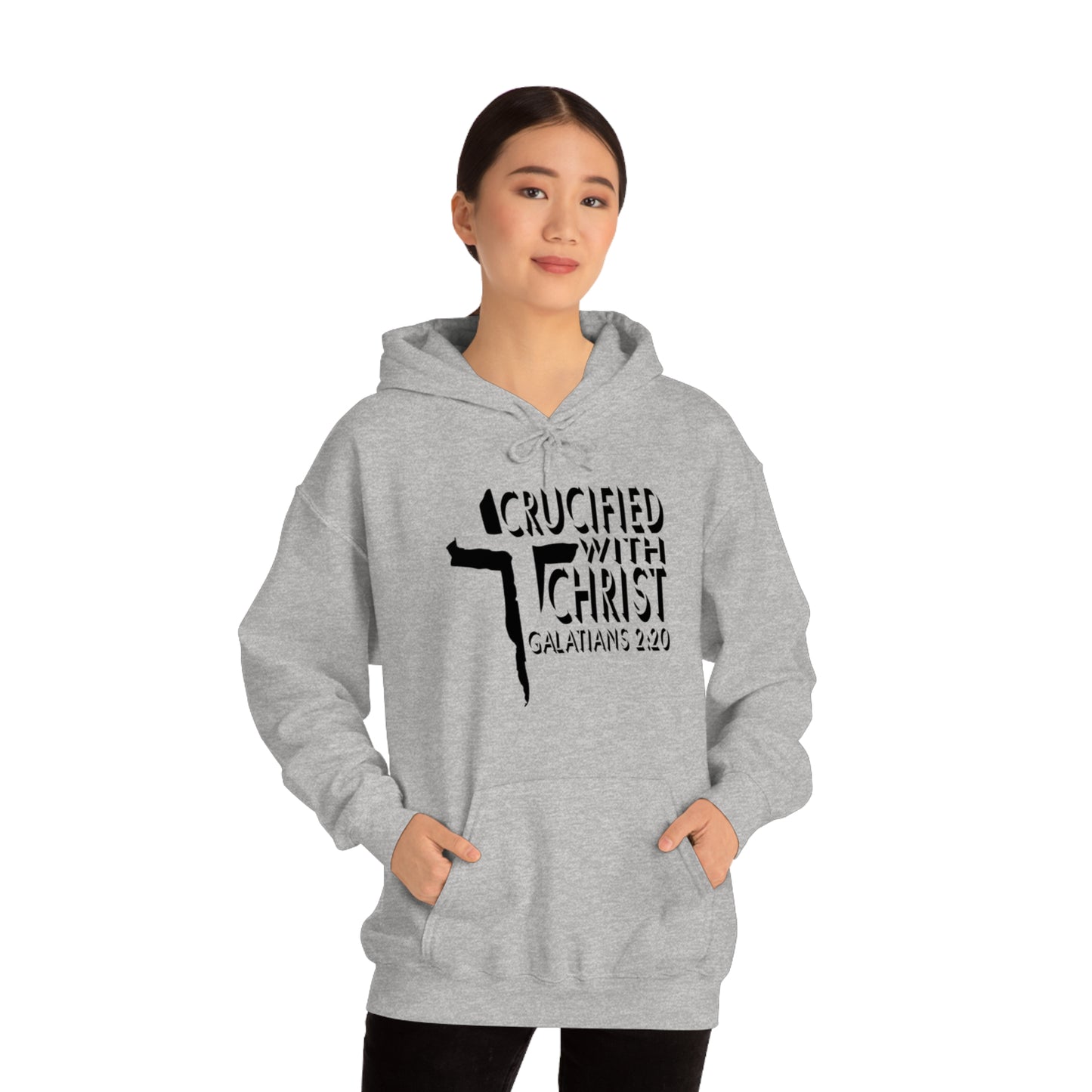 Crucified With Christ Design (Black)- Unisex Hoodie