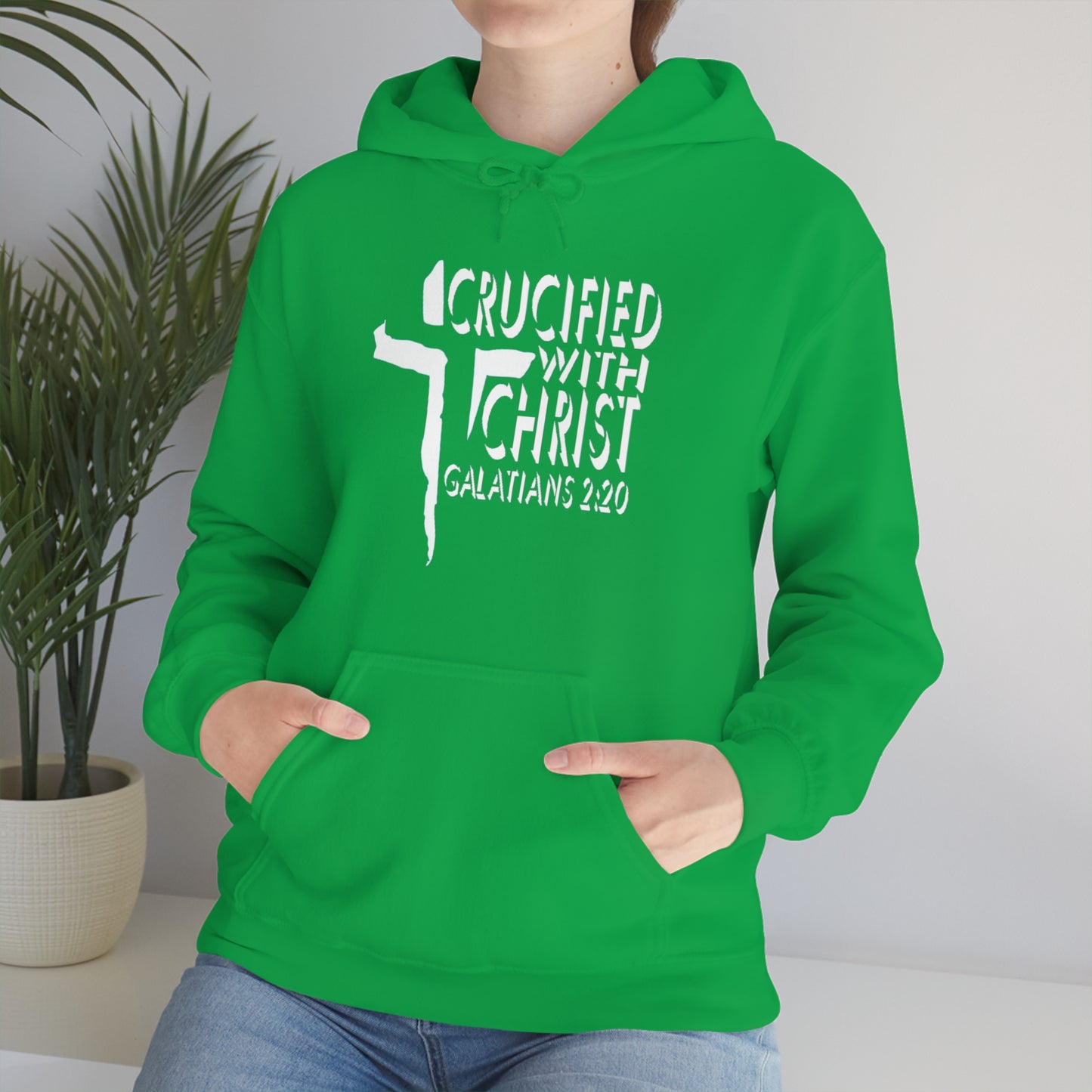 Crucified With Christ Design (White)- Unisex Hoodie