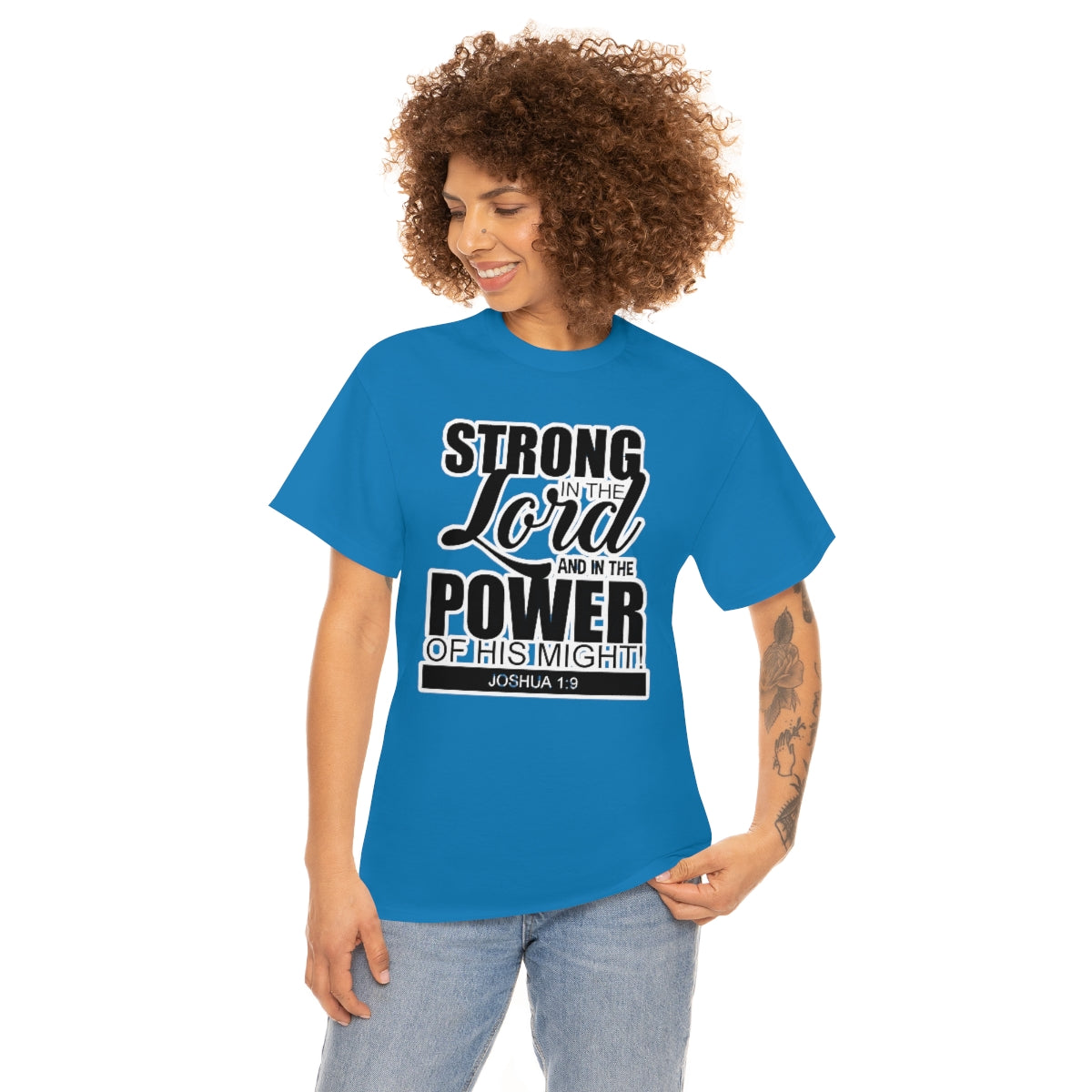 Strong In The Lord Design (Dark)- Unisex T-Shirt