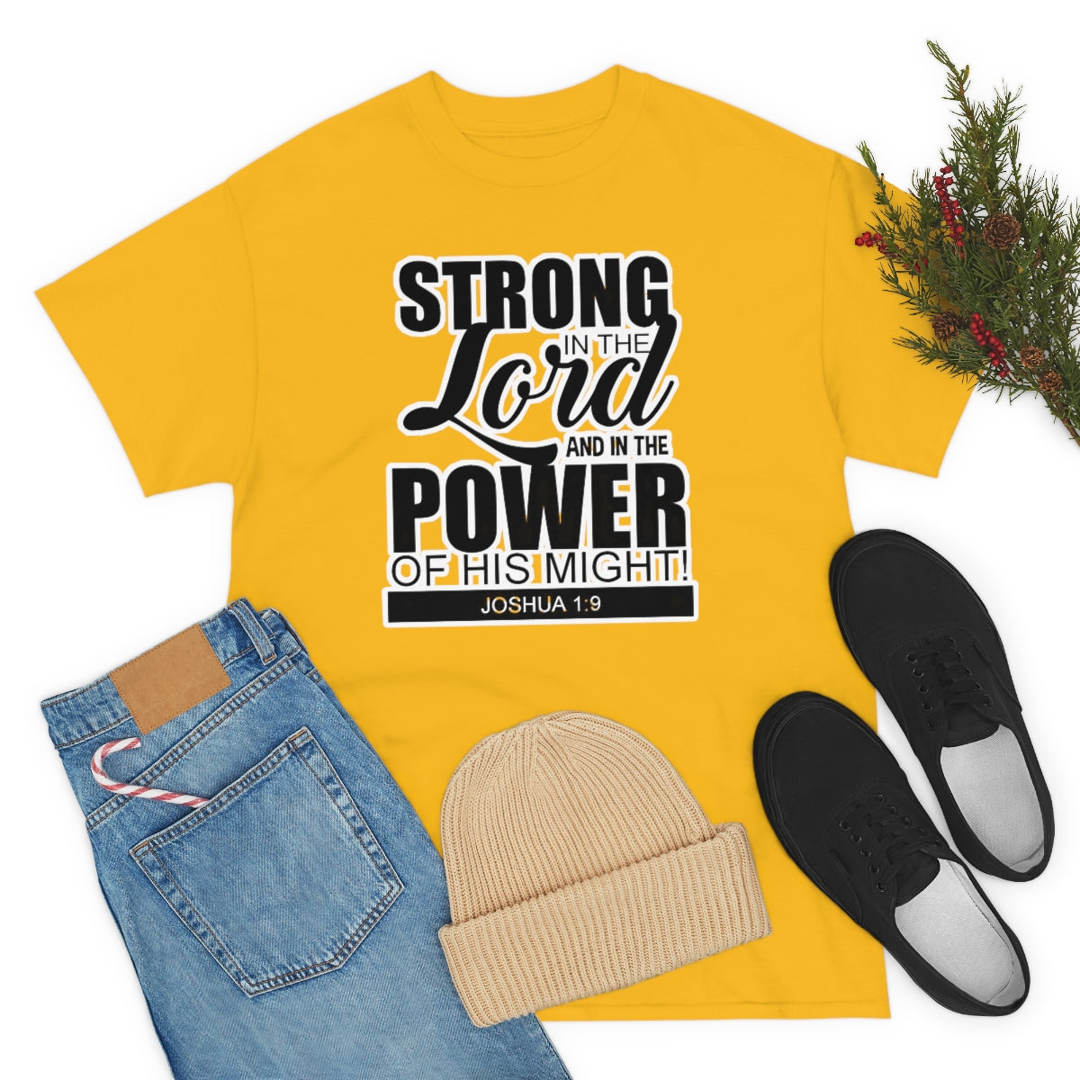 Strong In The Lord Design (Dark)- Unisex T-Shirt