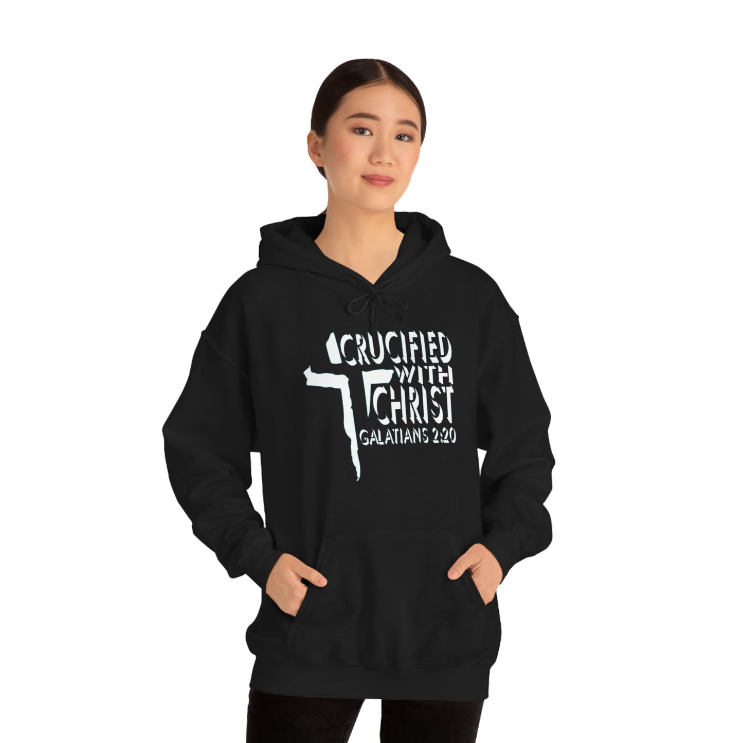 Crucified With Christ Design (White)- Unisex Hoodie