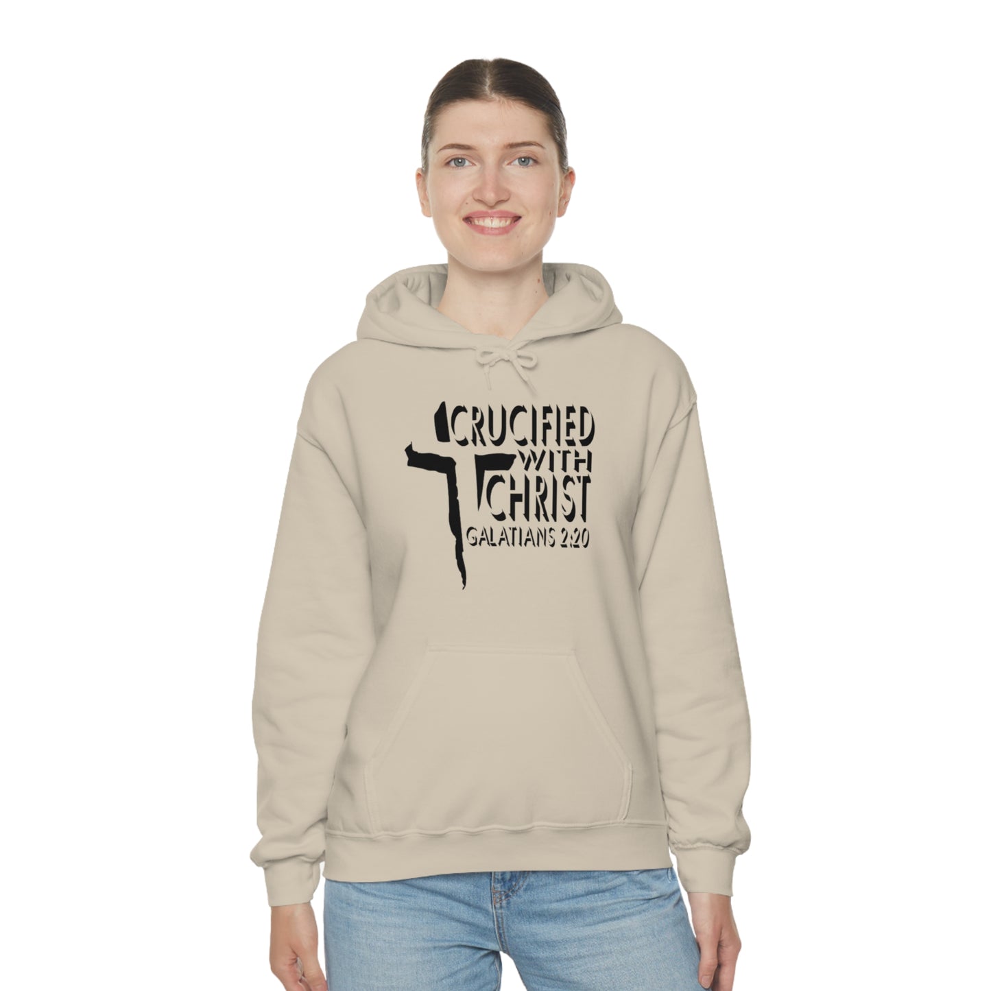 Crucified With Christ Design (Black)- Unisex Hoodie