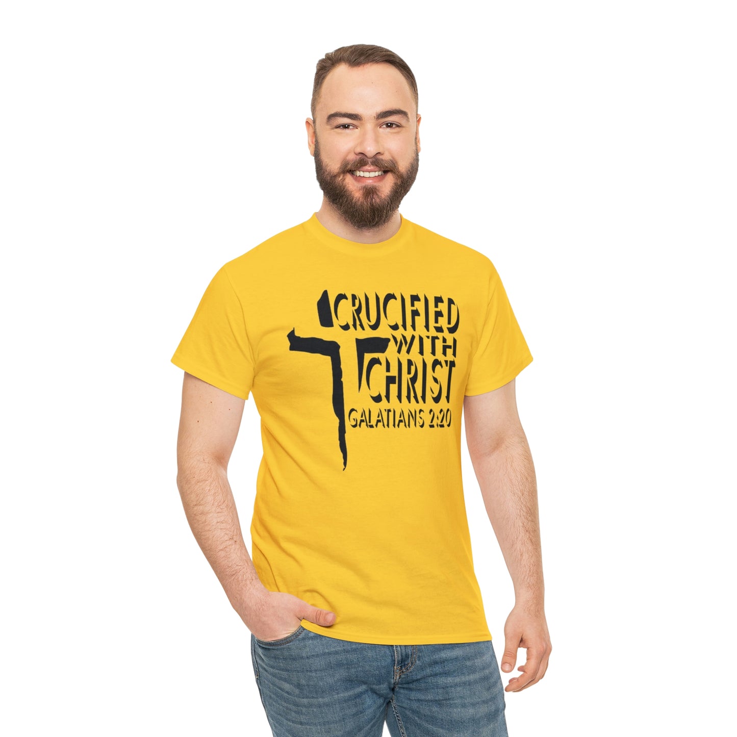 Crucified With Christ Design (Black)- Unisex T-Shirt