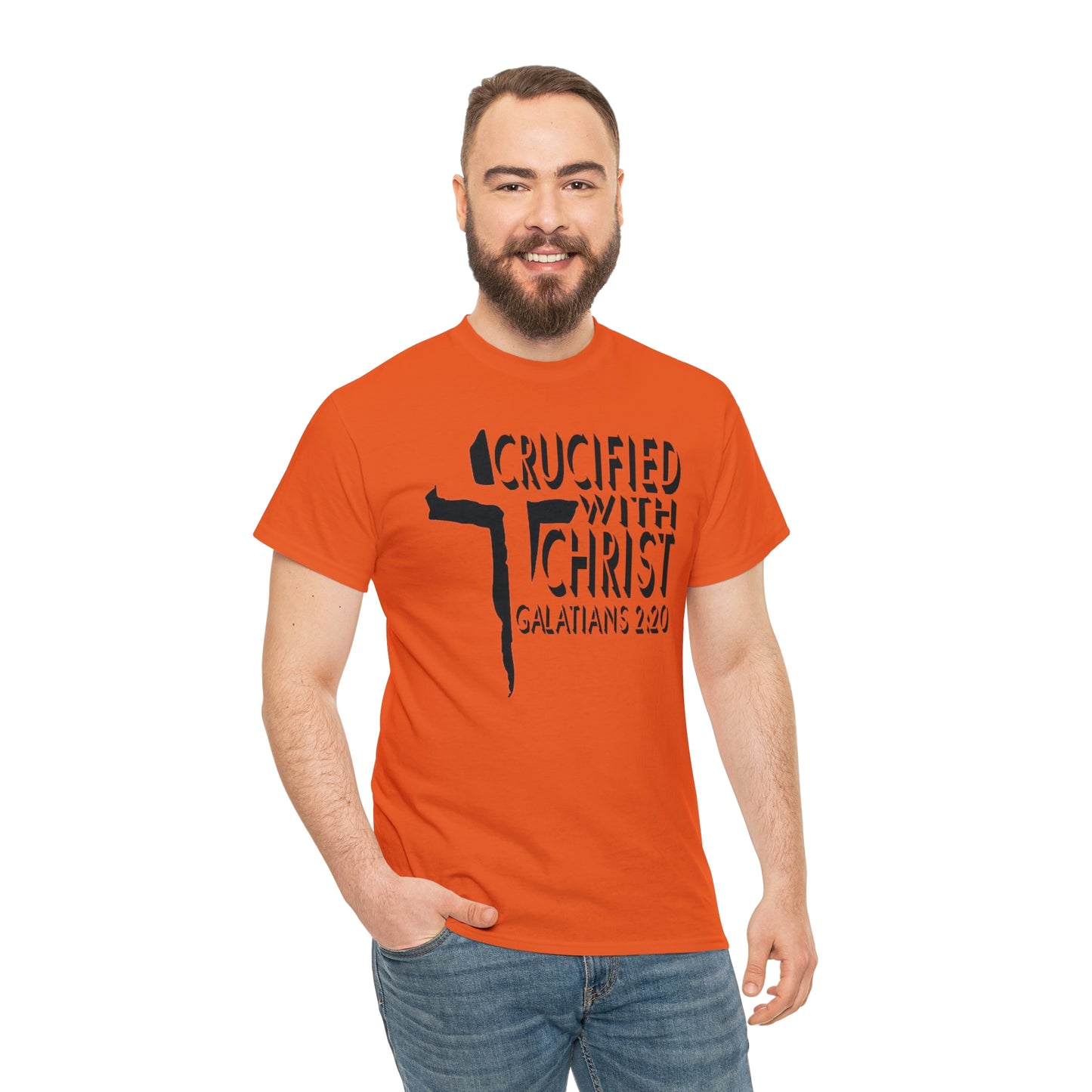 Crucified With Christ Design (Black)- Unisex T-Shirt