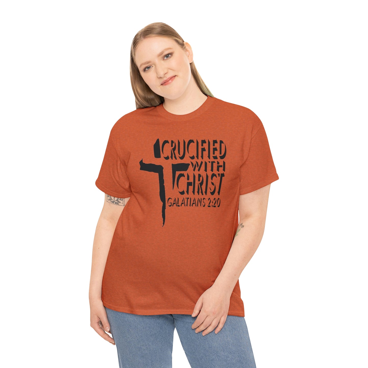 Crucified With Christ Design (Black)- Unisex T-Shirt