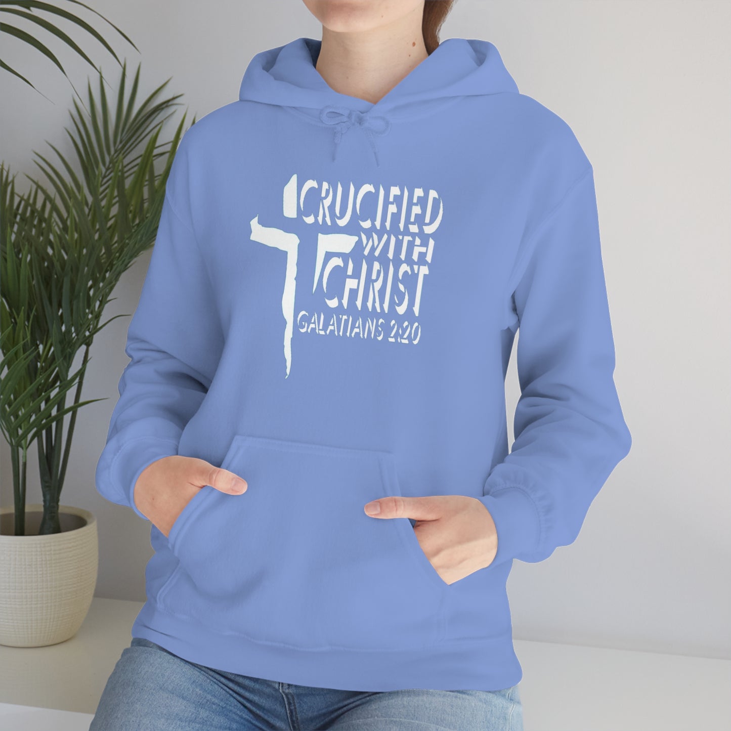 Crucified With Christ Design (White)- Unisex Hoodie