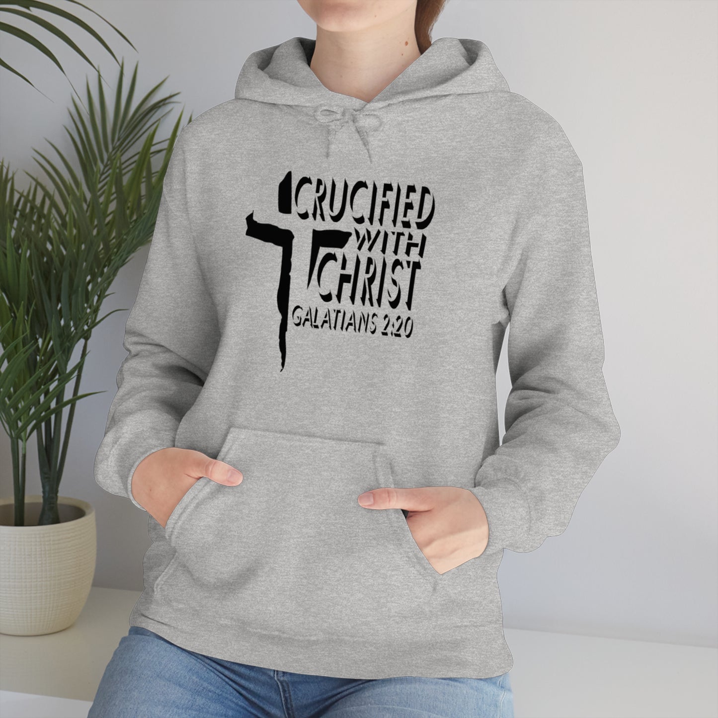 Crucified With Christ Design (Black)- Unisex Hoodie