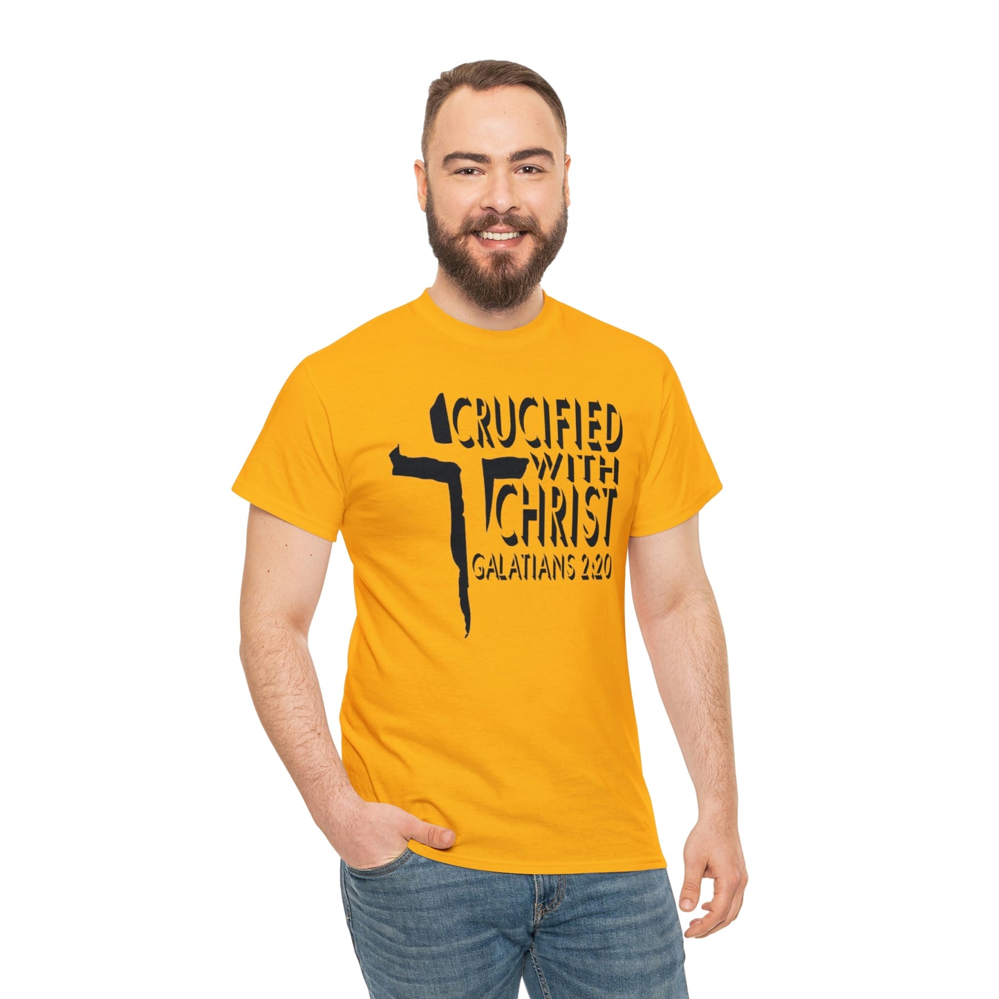 Crucified With Christ Design (Black)- Unisex T-Shirt