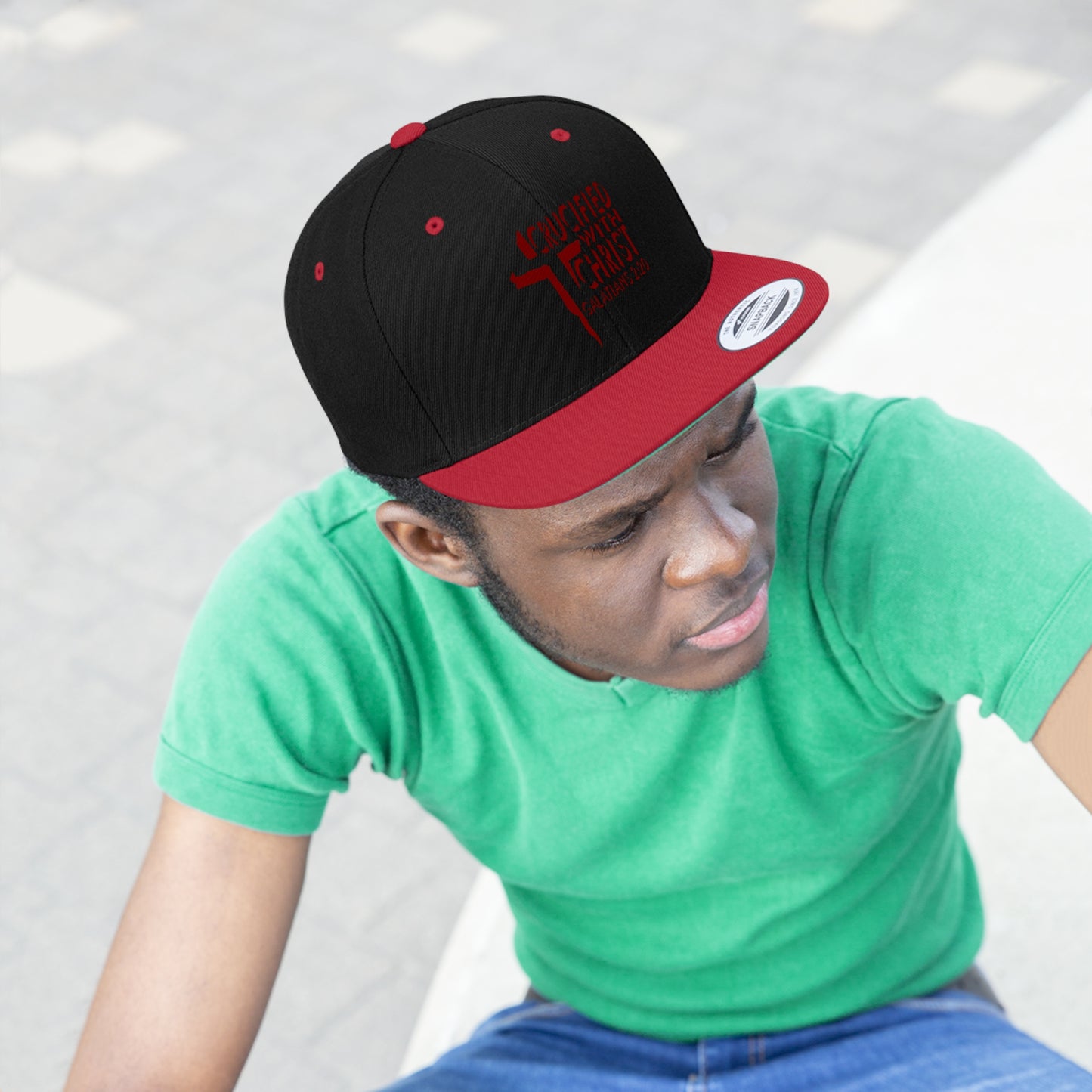 Crucified With Christ Design (Red)- Cap