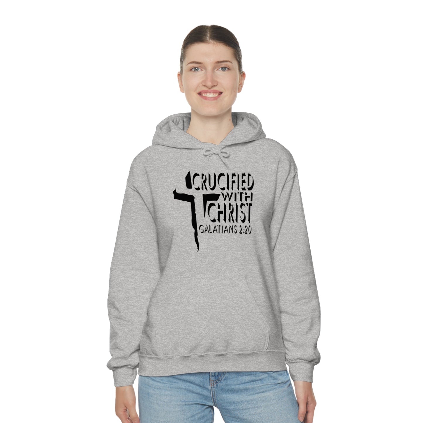 Crucified With Christ Design (Black)- Unisex Hoodie