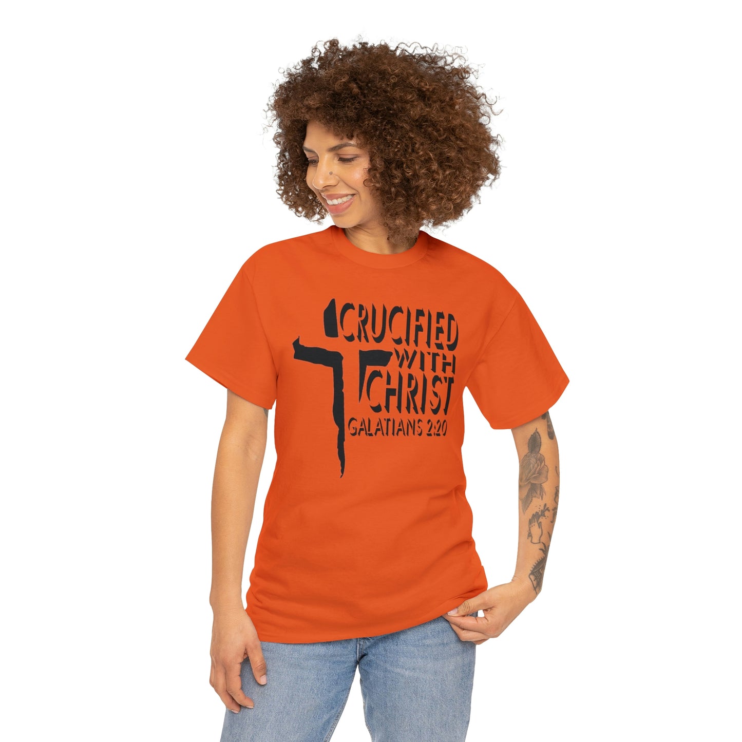 Crucified With Christ Design (Black)- Unisex T-Shirt