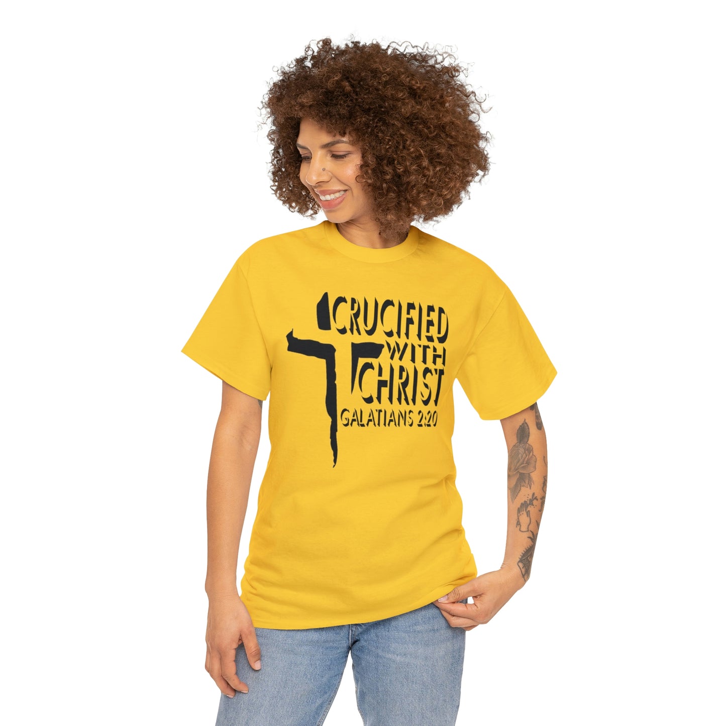 Crucified With Christ Design (Black)- Unisex T-Shirt