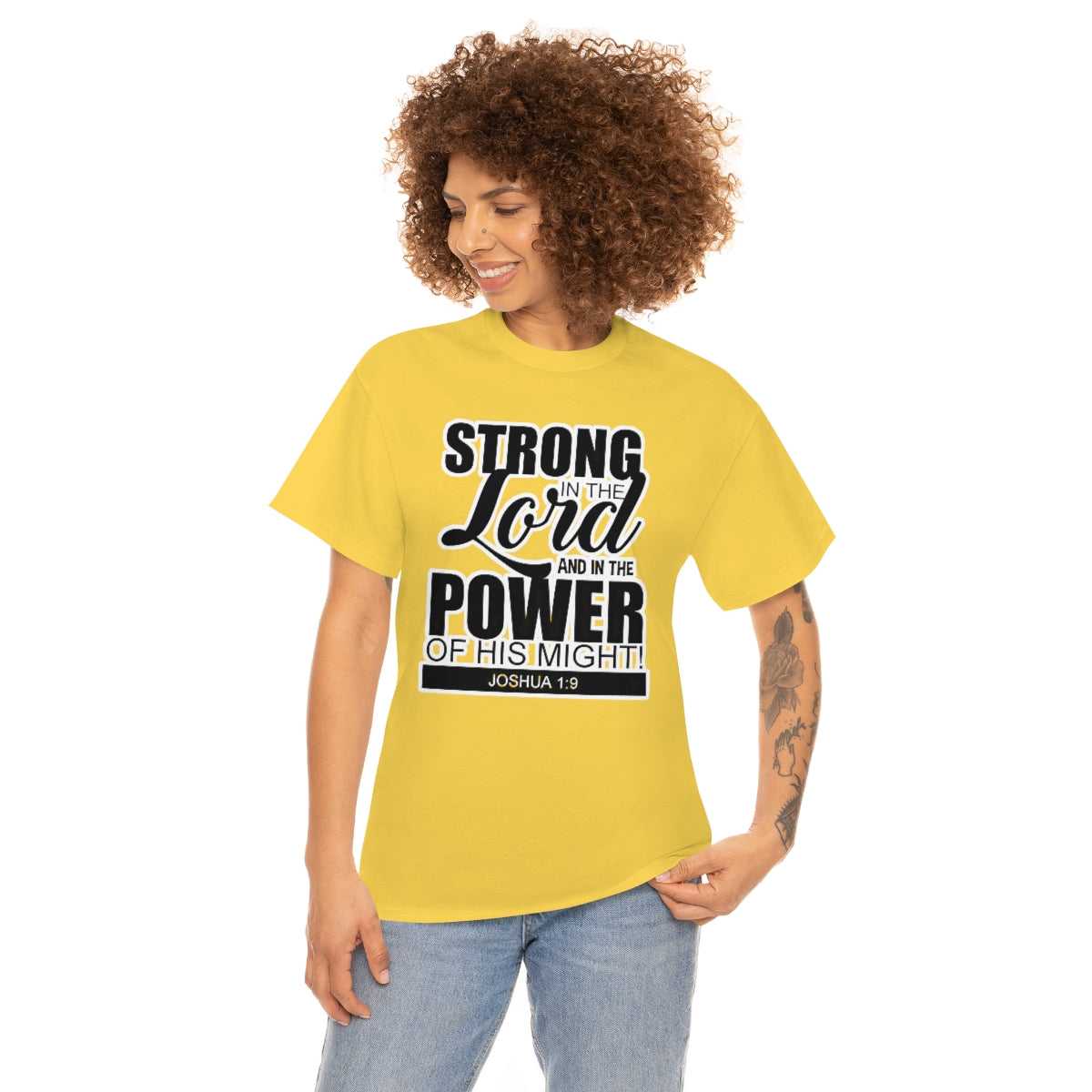 Strong In The Lord Design (Dark)- Unisex T-Shirt