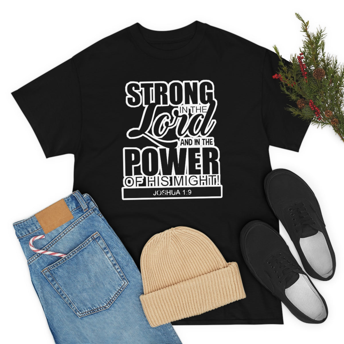 Strong In The Lord Design (Dark)- Unisex T-Shirt