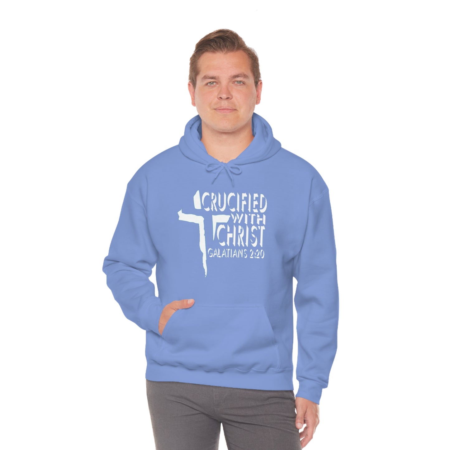 Crucified With Christ Design (White)- Unisex Hoodie