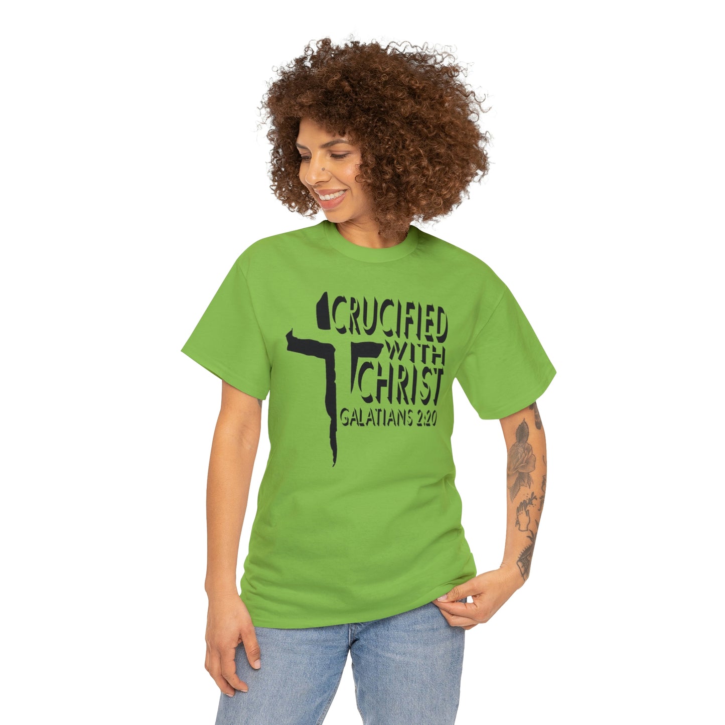 Crucified With Christ Design (Black)- Unisex T-Shirt