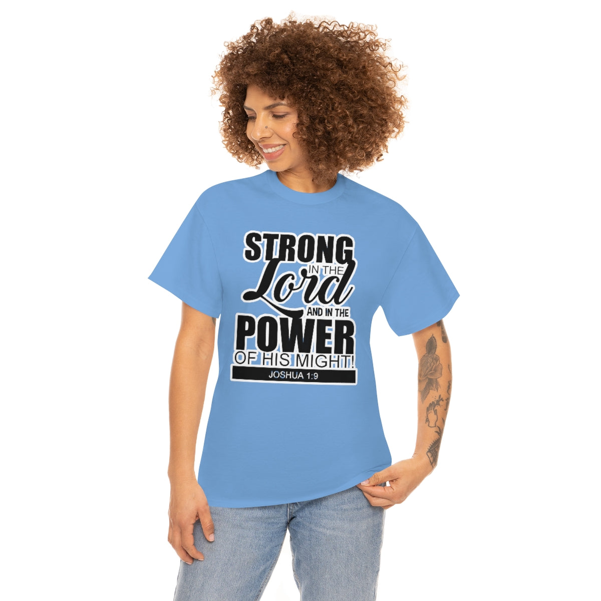 Strong In The Lord Design (Dark)- Unisex T-Shirt