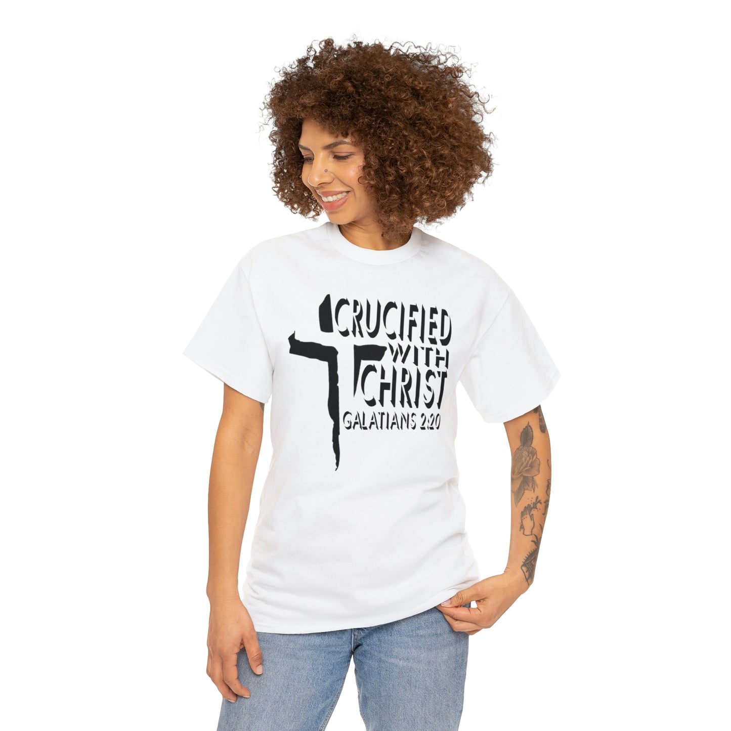 Crucified With Christ Design (Black)- Unisex T-Shirt