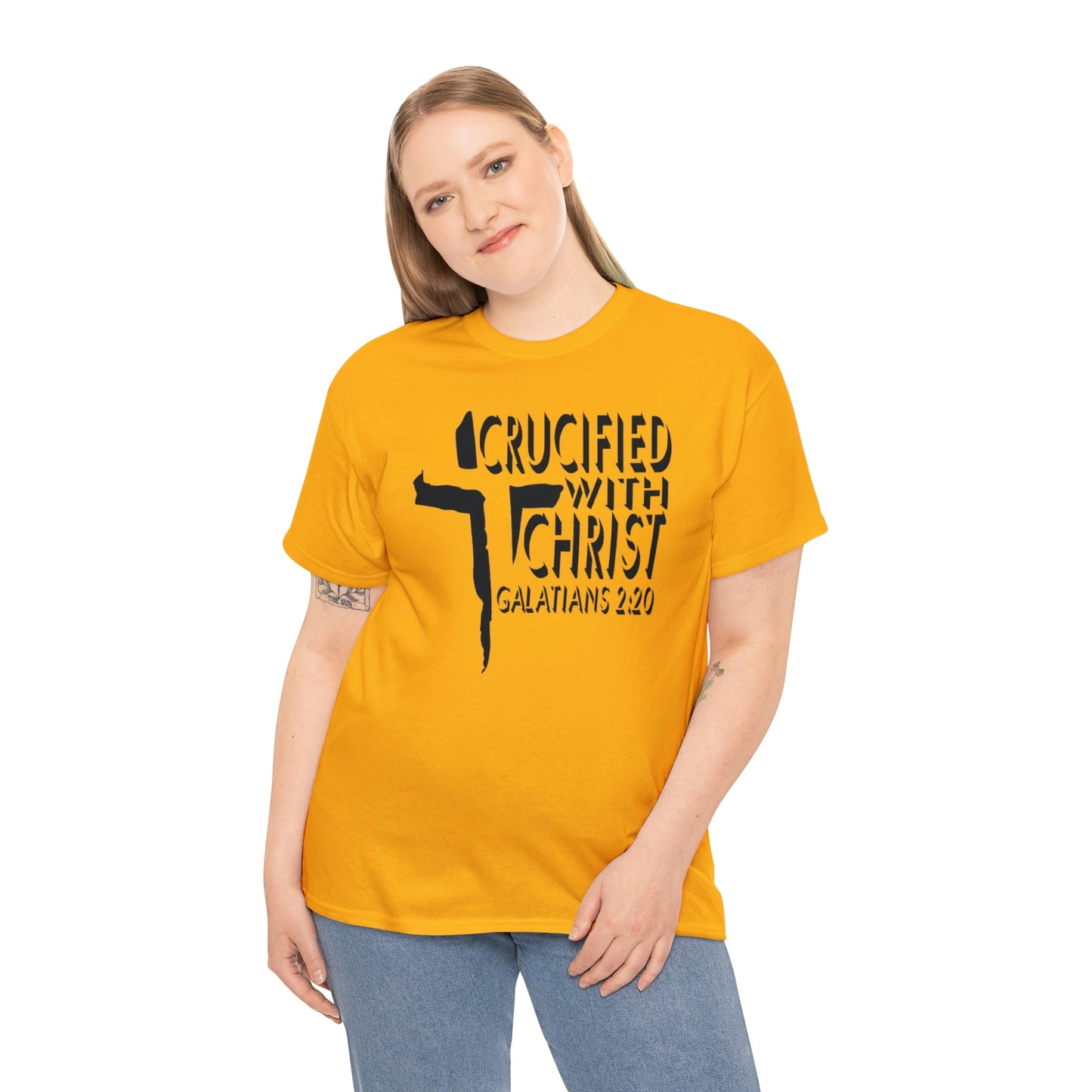 Crucified With Christ Design (Black)- Unisex T-Shirt