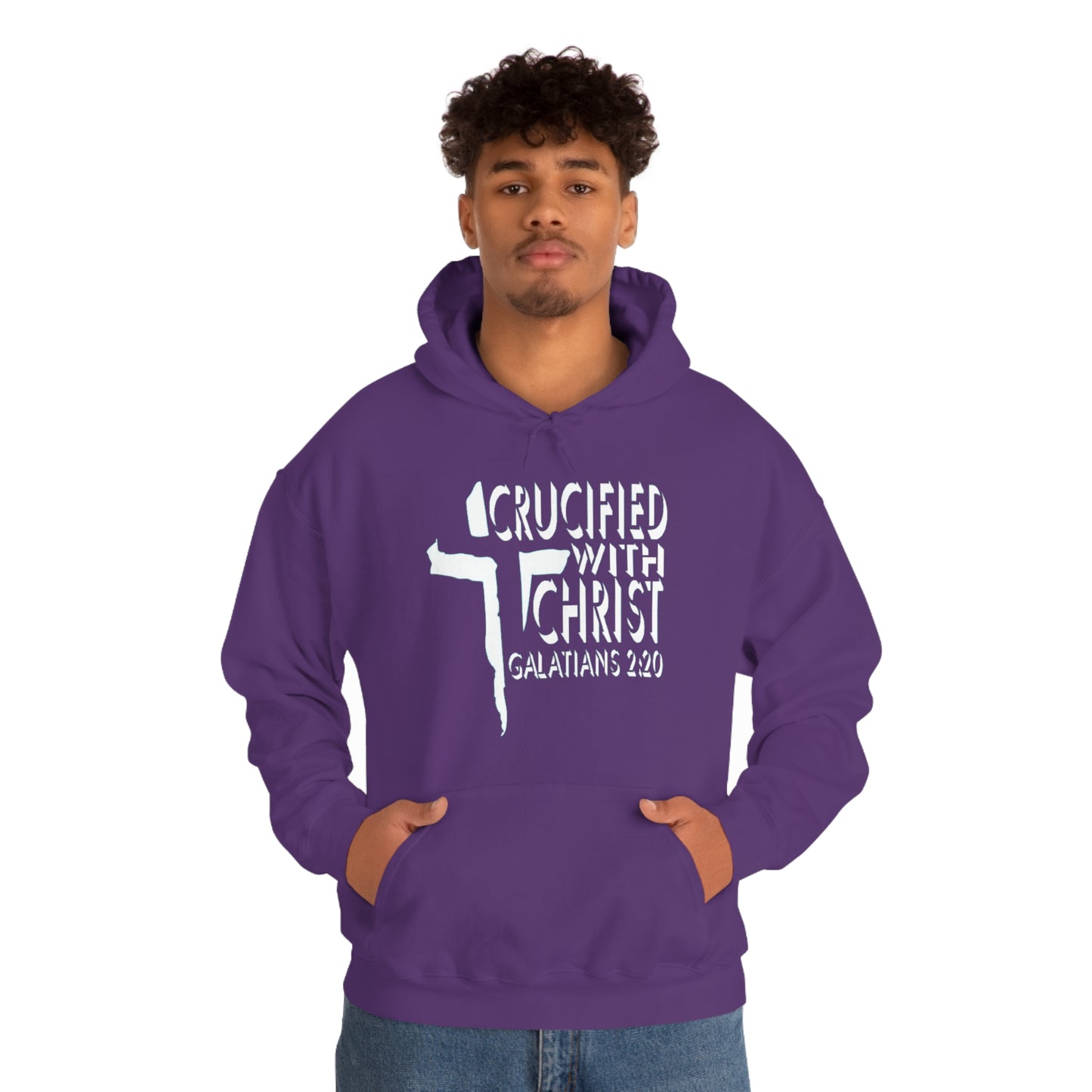 Crucified With Christ Design (White)- Unisex Hoodie