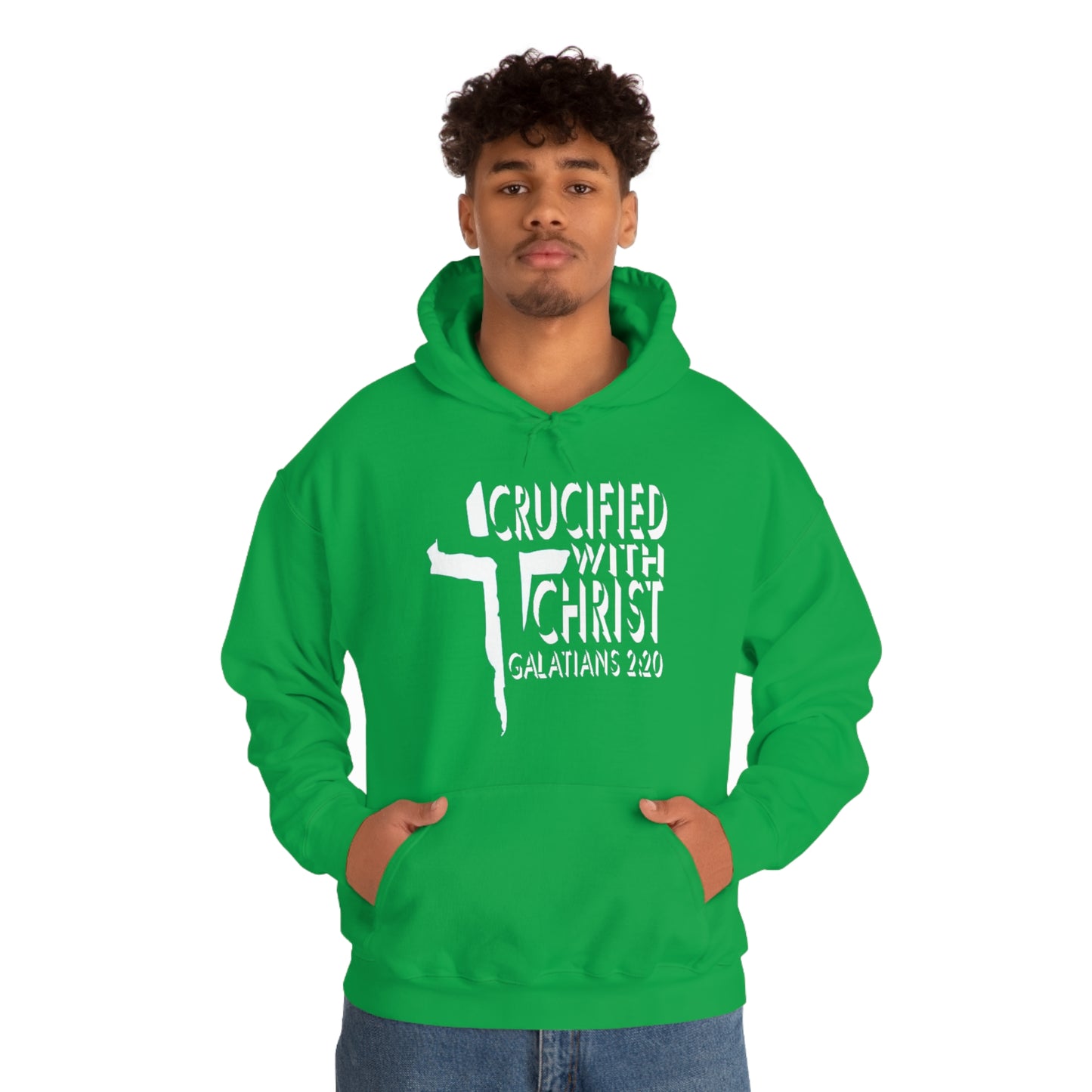 Crucified With Christ Design (White)- Unisex Hoodie