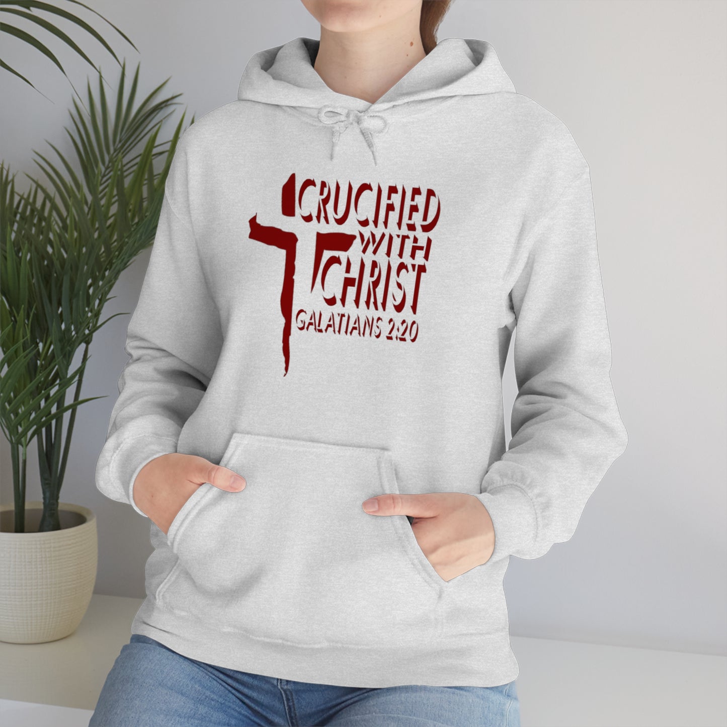 Crucified With Christ Design (Red)- Unisex Hoodie